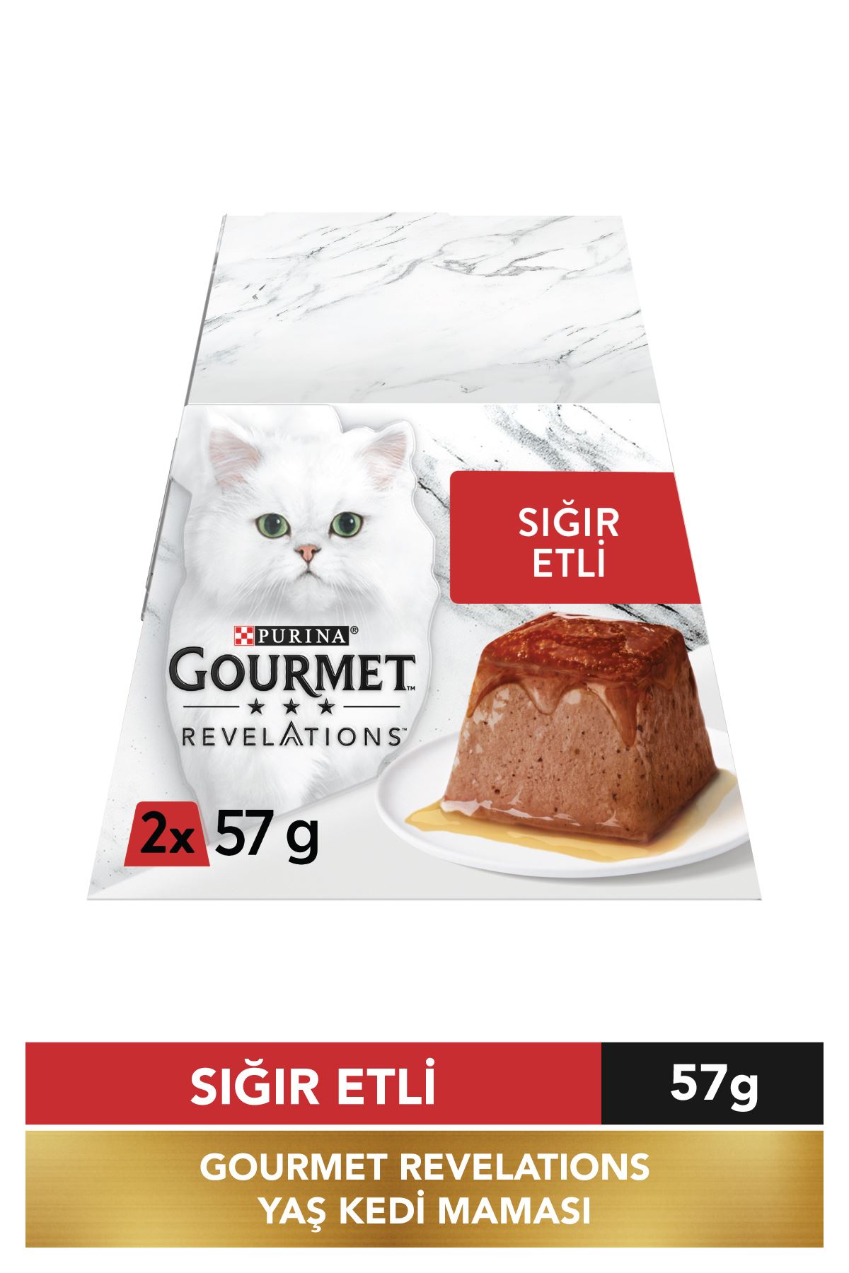 Gourmet Revelations Sığır Etli Kedi Yaş Maması 2x57gr - Kedi Pastası