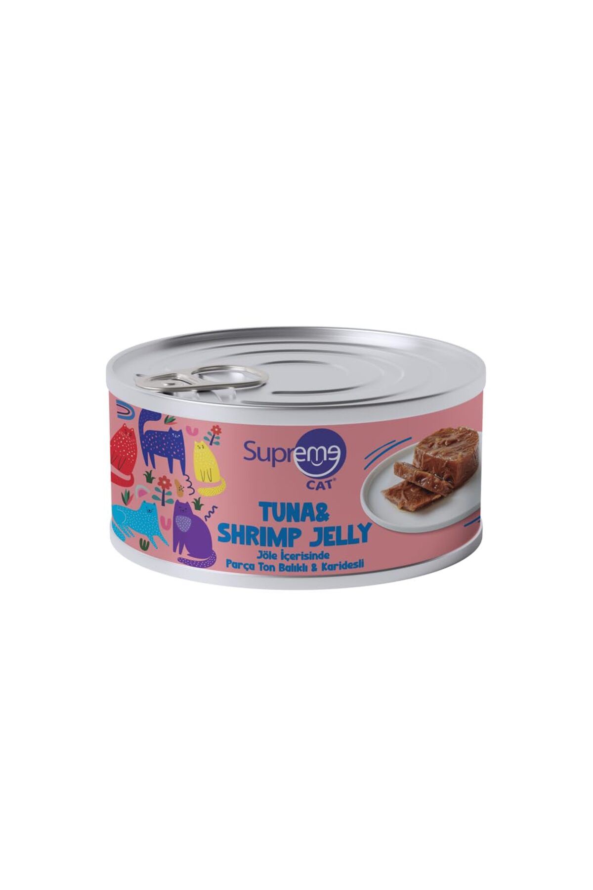 Supreme Parça Ton Balıklı & Karidesli/Jöle İçerisinde 85gr 24'lü Islak Mama