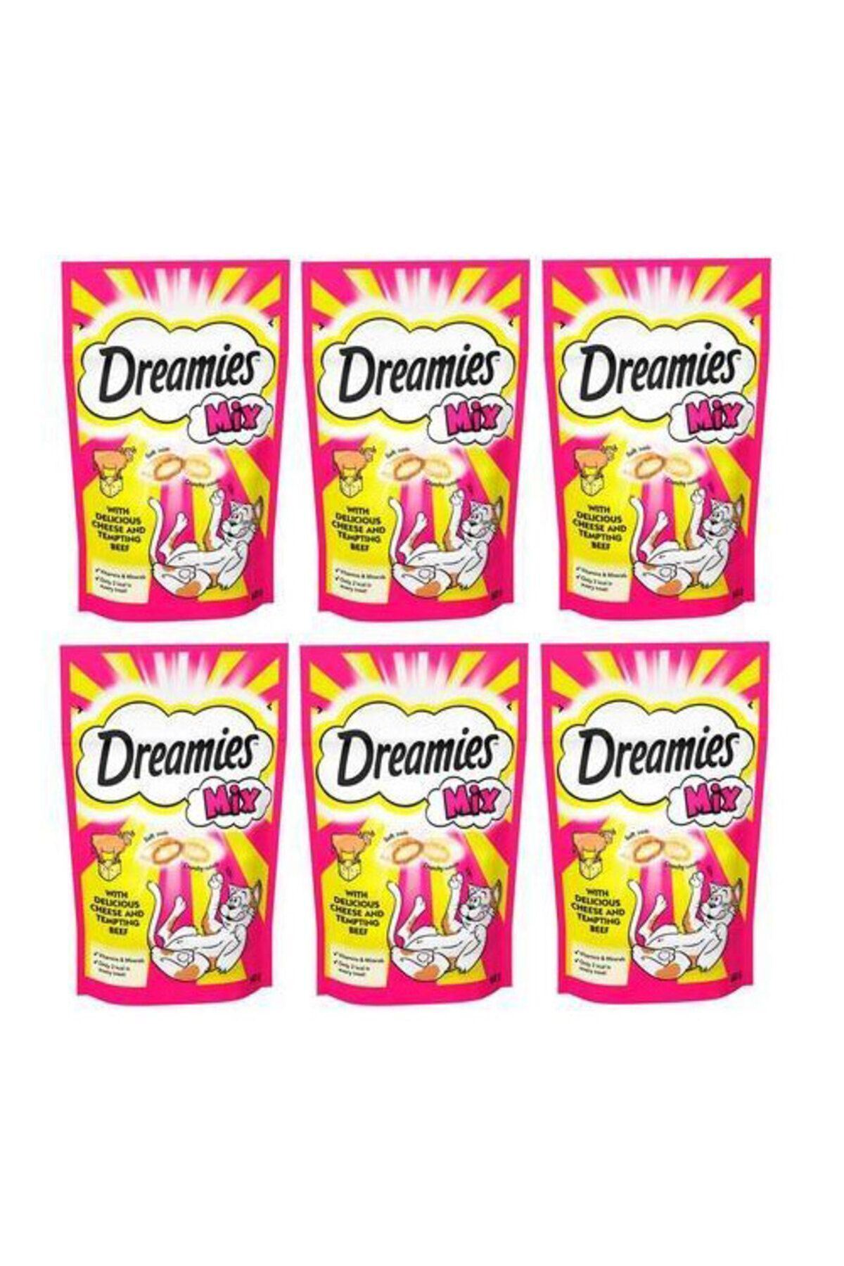 Dreamies Mix Sığır Etli Ve Peynirli Kedi Ödülü 6x60 gr