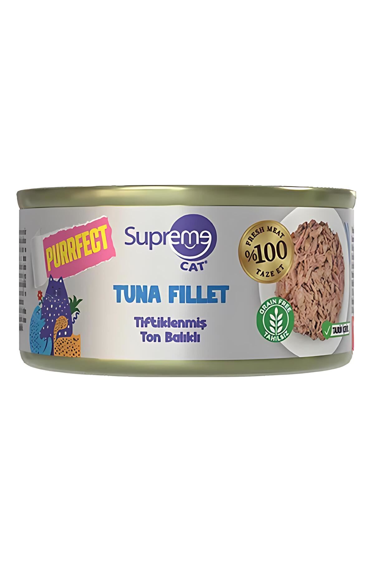 Supreme Tiftiklenmiş Tavuk Göğüsü Ve Karidesli Yetişkin Konserve Kedi Maması 70gr