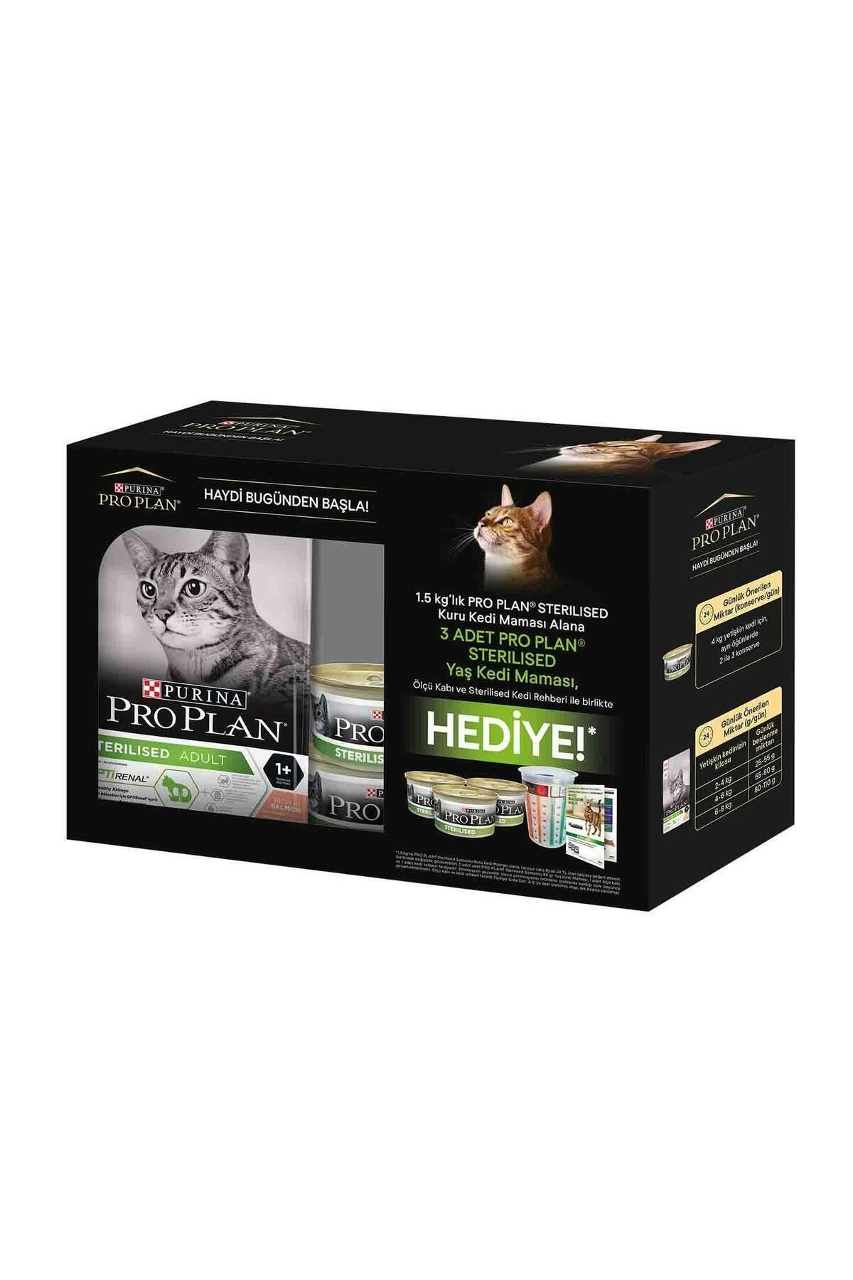 Pro Plan Sterilised Somonlu Kısırlaştırılmış Kedi Maması 1.5 Kg (3X85gr Pouch) Hediyeli!