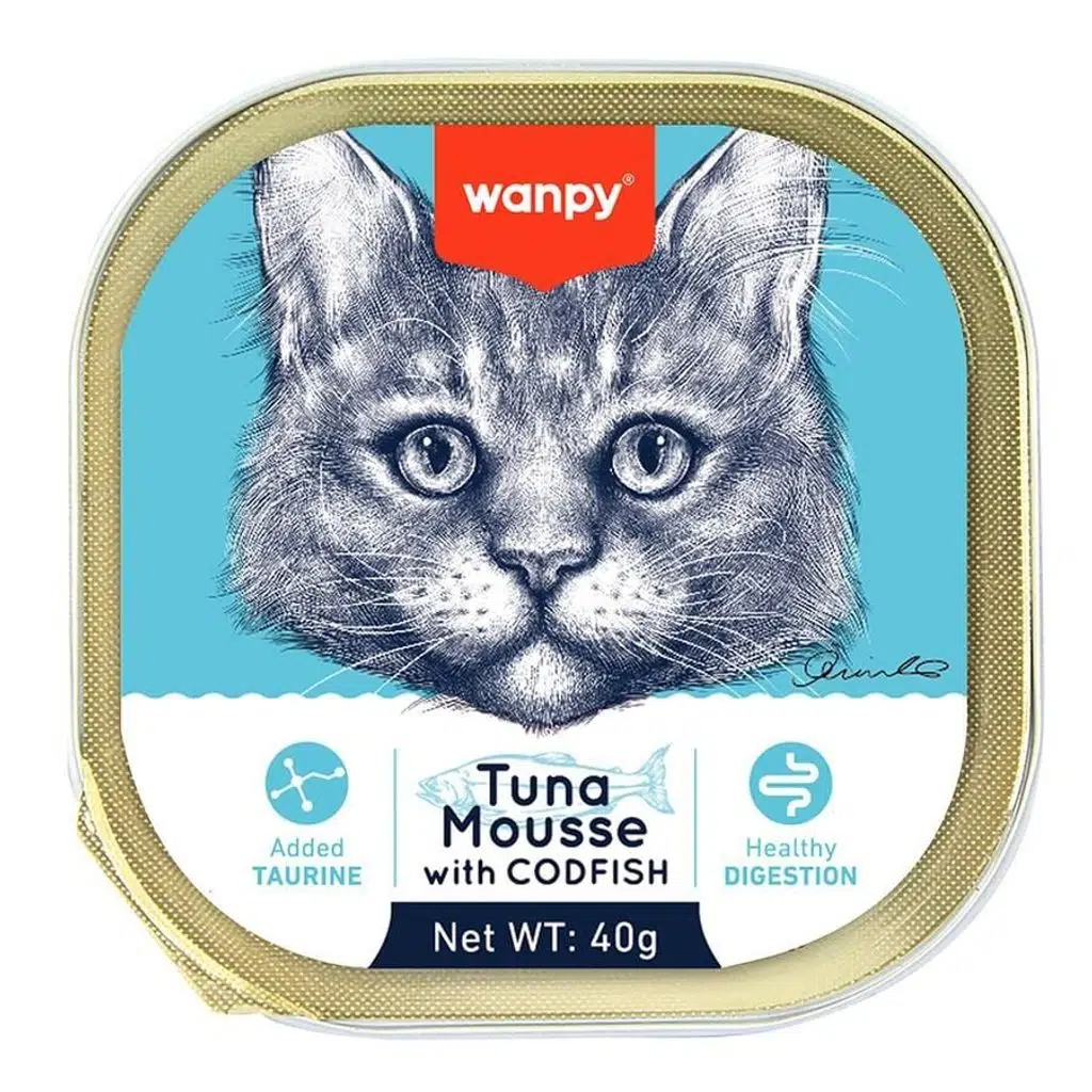Wanpy Alutray Kedi Yaş Mama Ton,Morina Balıklı 40G