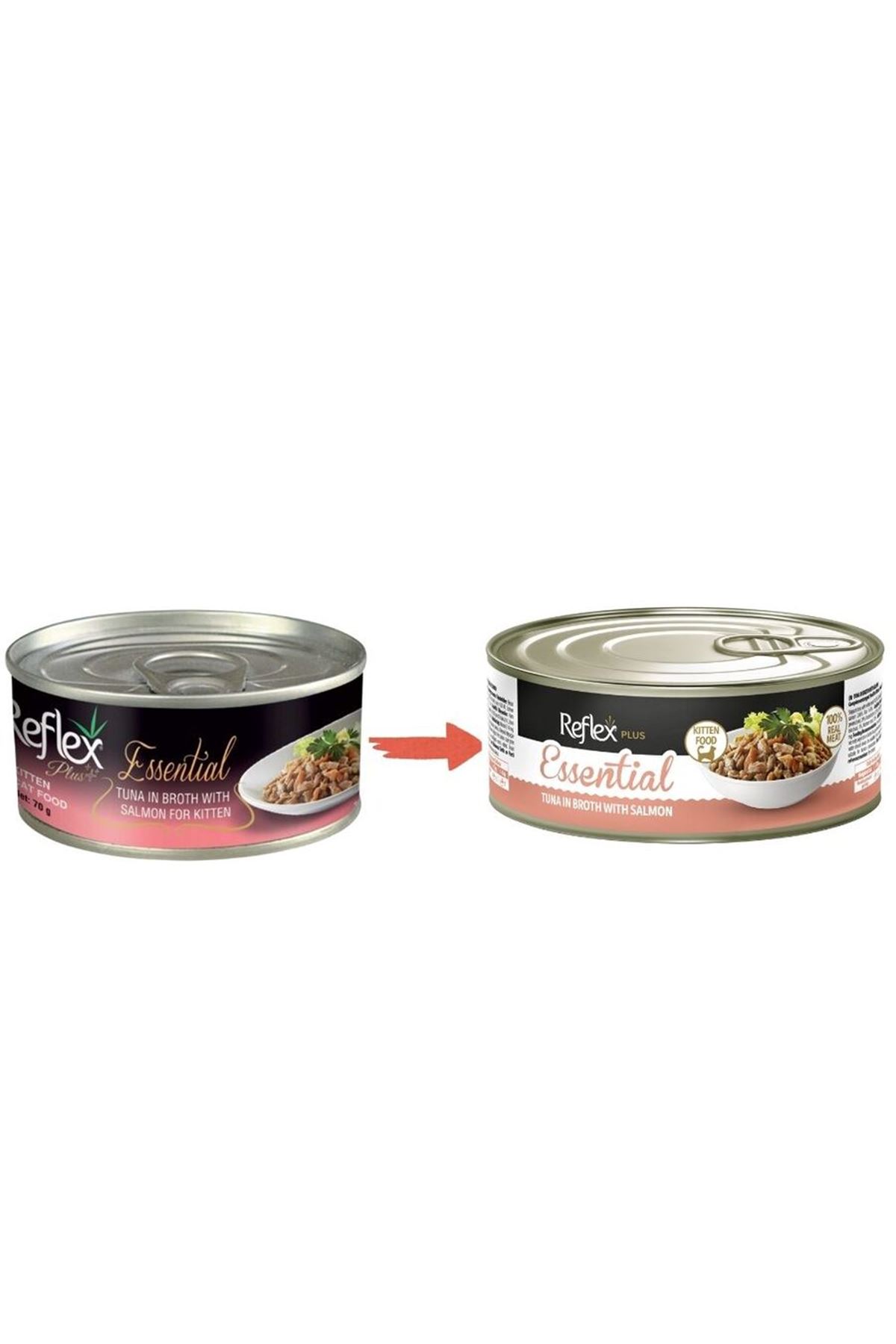 ReflexPlus Yavru Kedi Yaş Mama Ton Balık,Somon 70G
