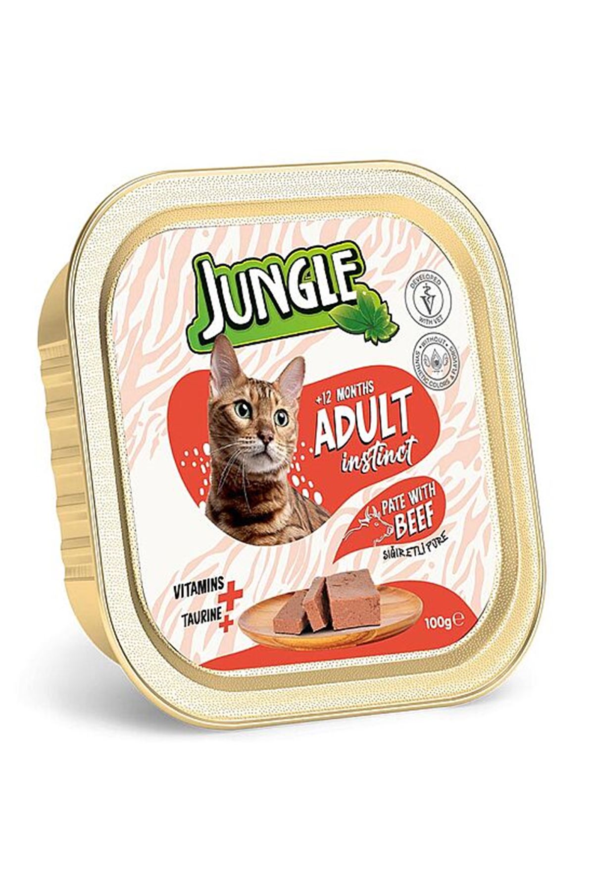 Jungle Kedi Yaş Maması Dana Etli 100 G