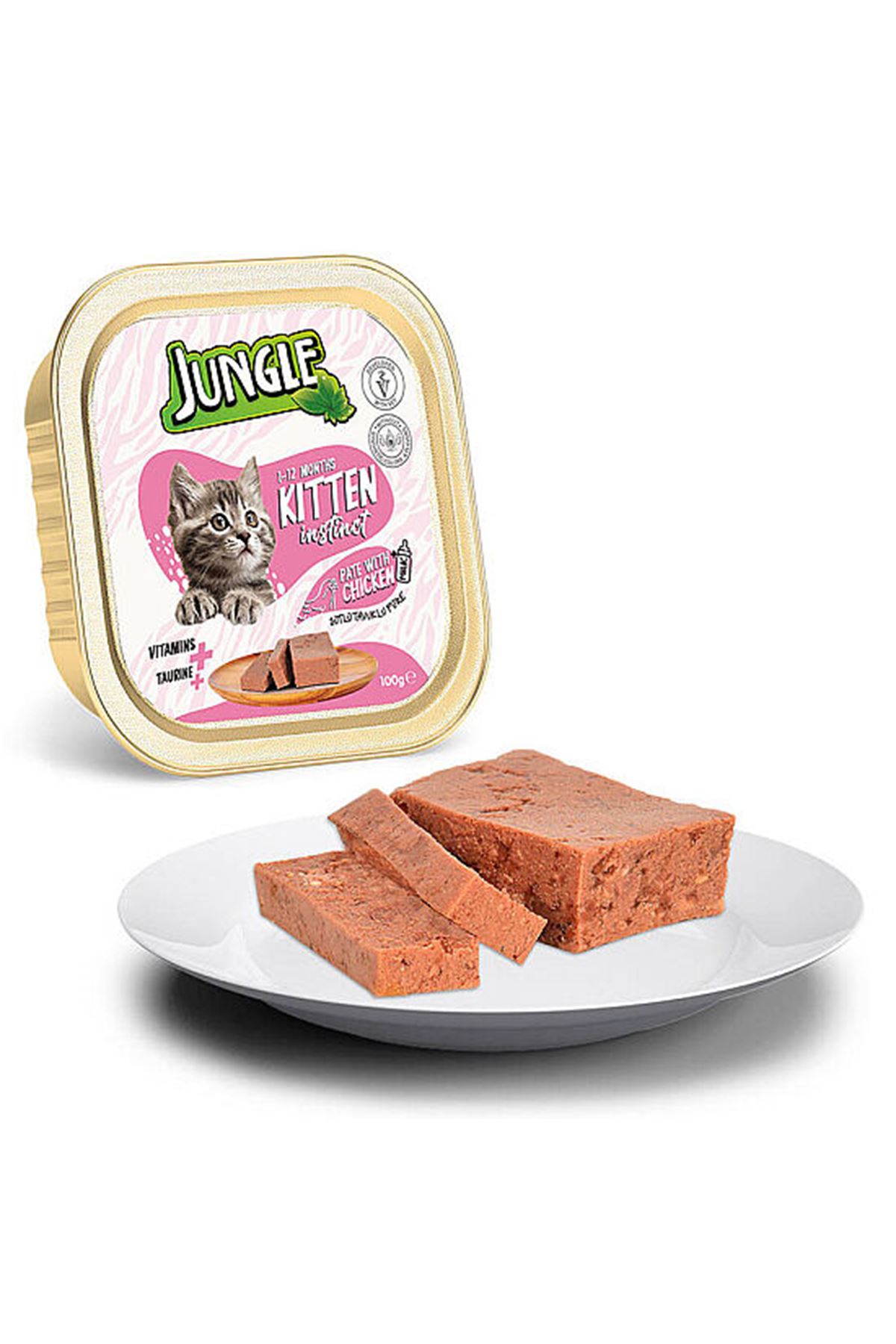 Jungle Yavru Kedi Yaş Maması Sütlü Ve Tavuklu 100G