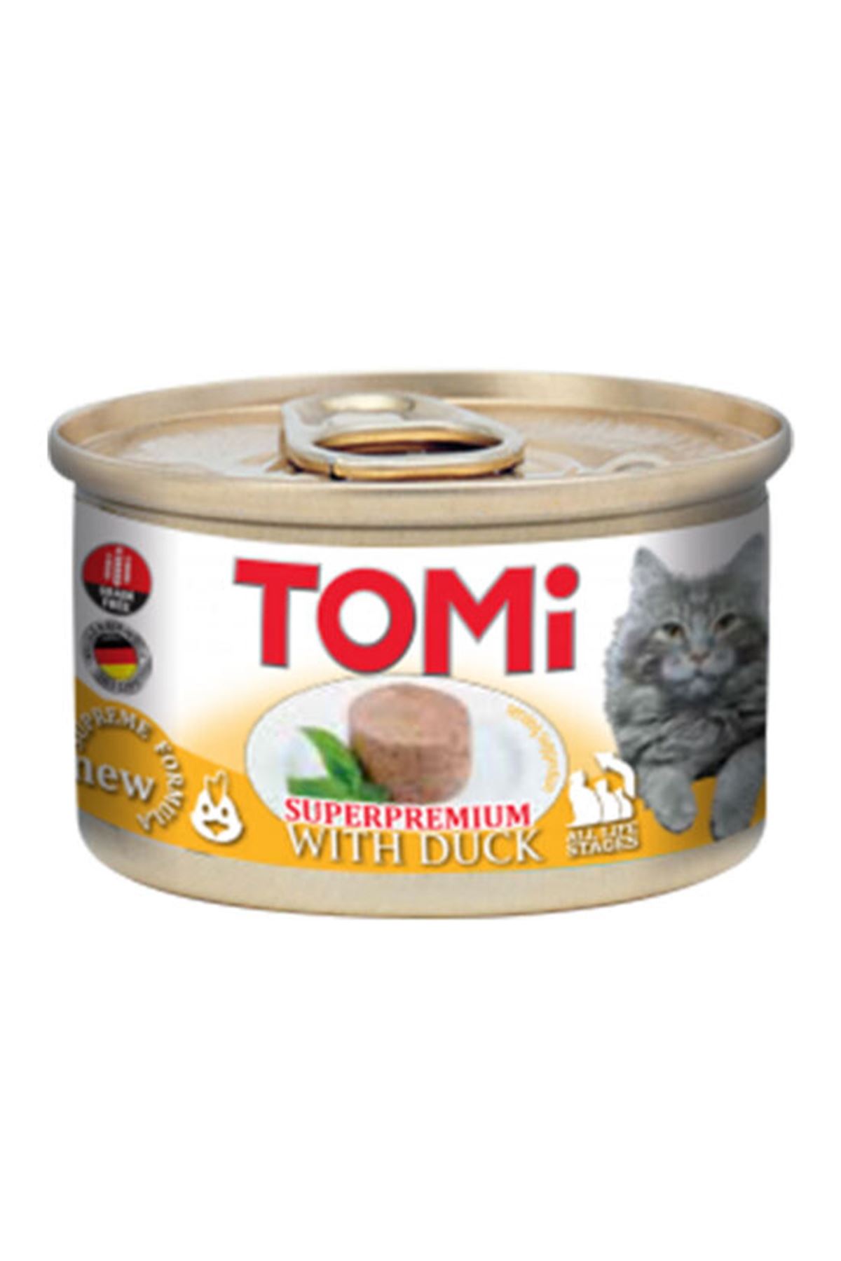 Tomi Kedi Yaş Maması Ördekli 85 G