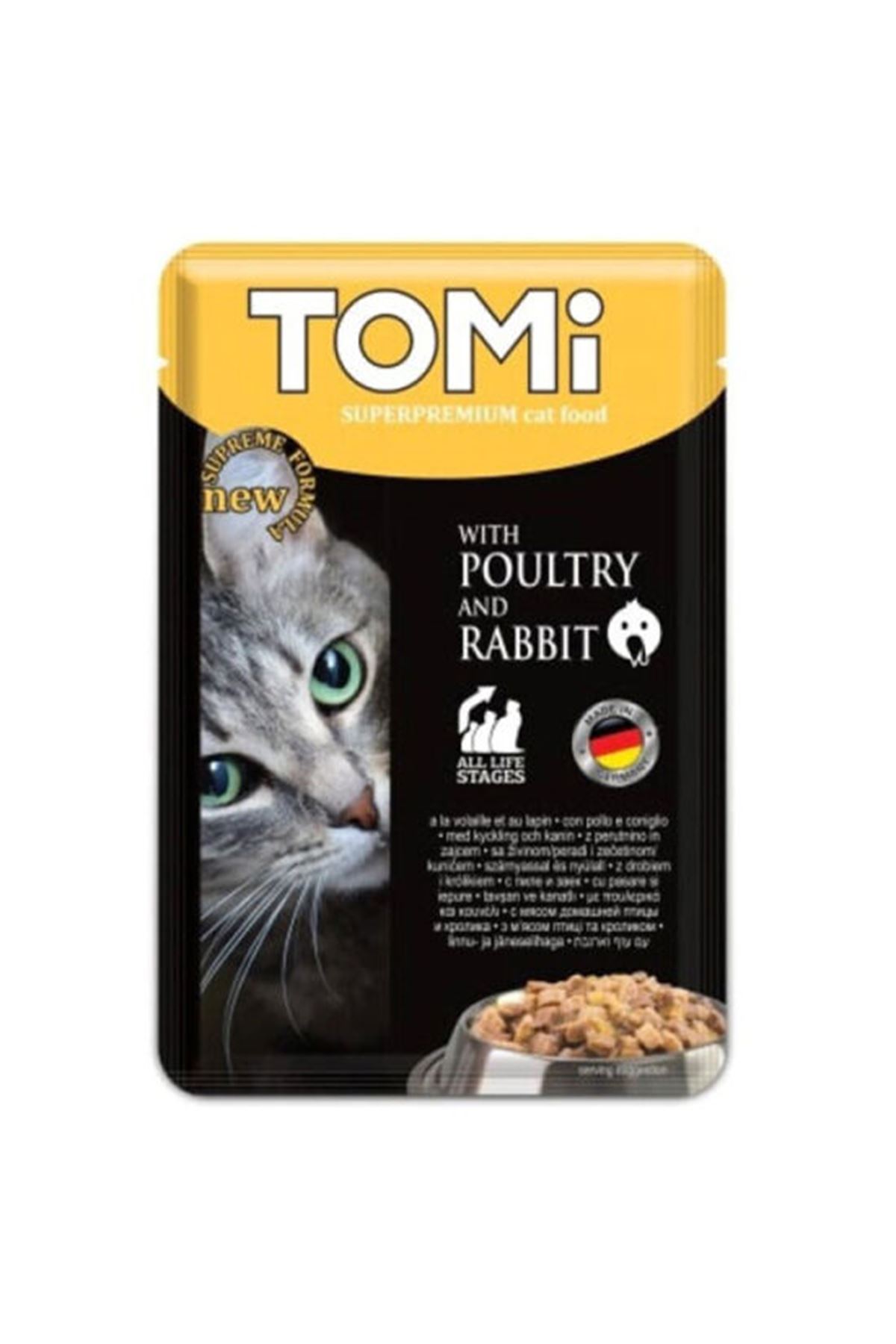 Tomi Kısır Kedi Yaş Maması Kümes Hayvan,Tavşan 85G