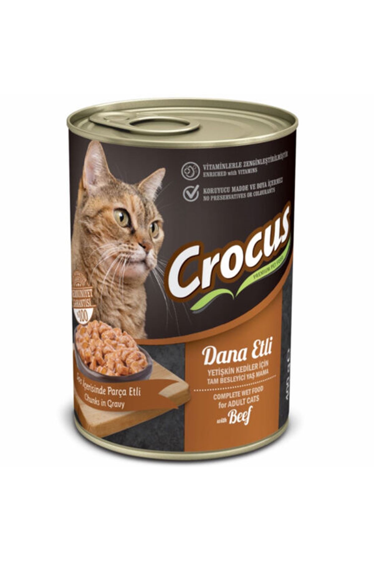 Crocus Kedi Yaş Maması Dana Etli 400 G