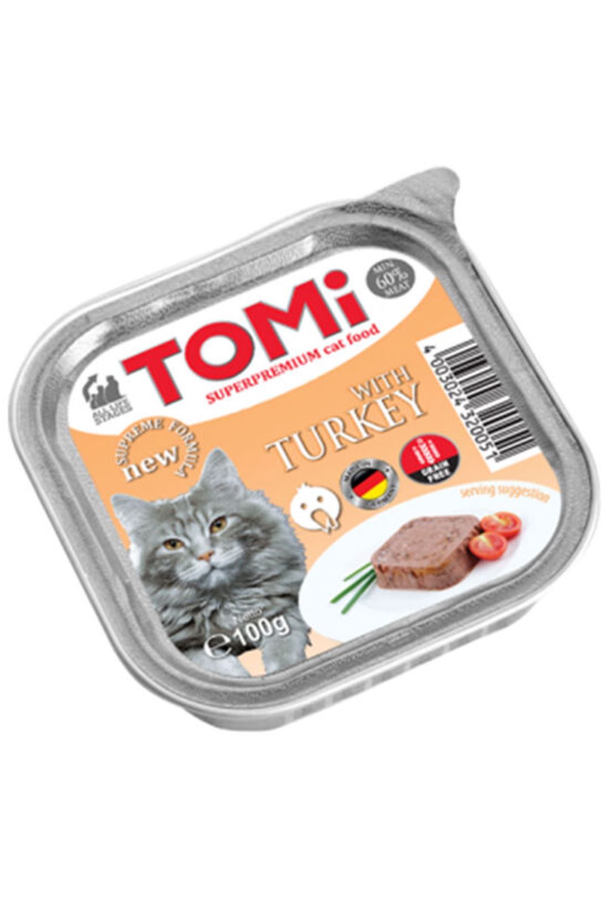 Tomi Kedi Yaş Maması Hindili 100 G