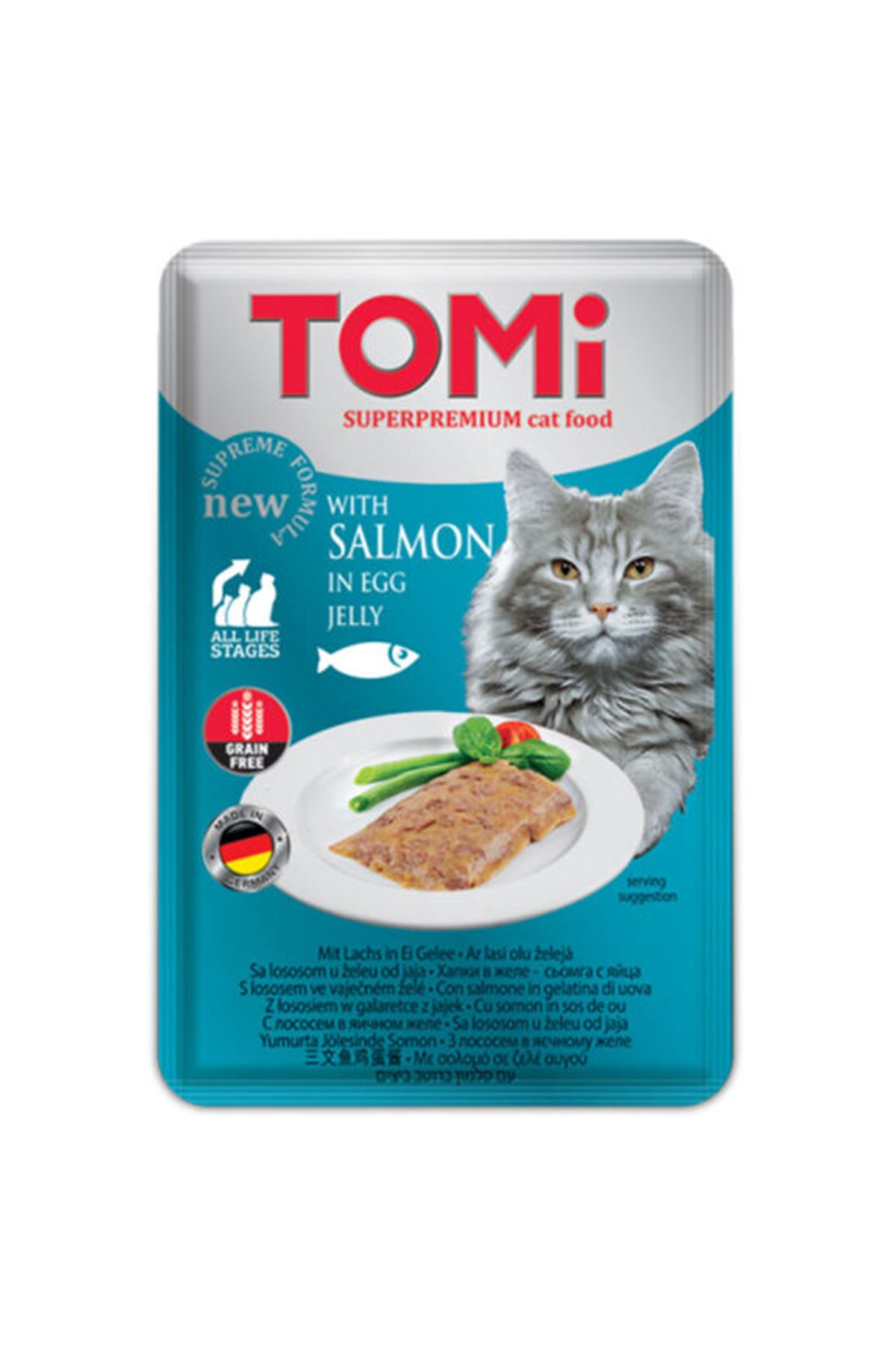 Tomi Kedi Yaş Maması Somon, Yumurta Tahılsız 100 G