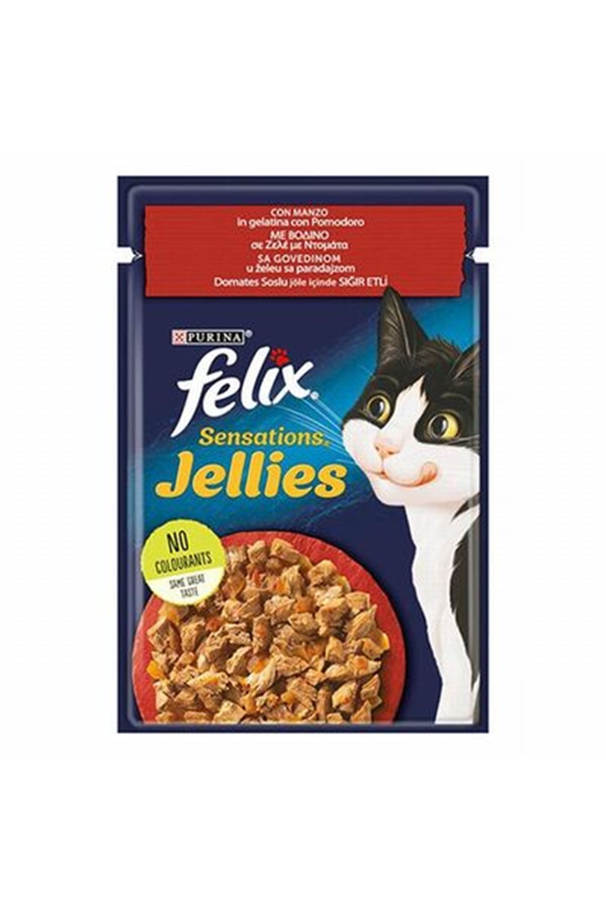 Felix Kedi Yaş Maması Sığır Etli Ve Domatesli 85 G