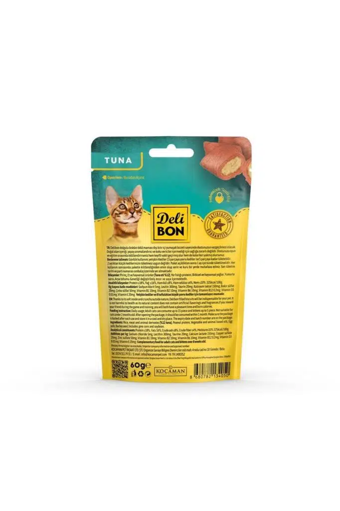 Delibon Kedi Ödül Maması Bisküvi Ton Balıklı 60 G