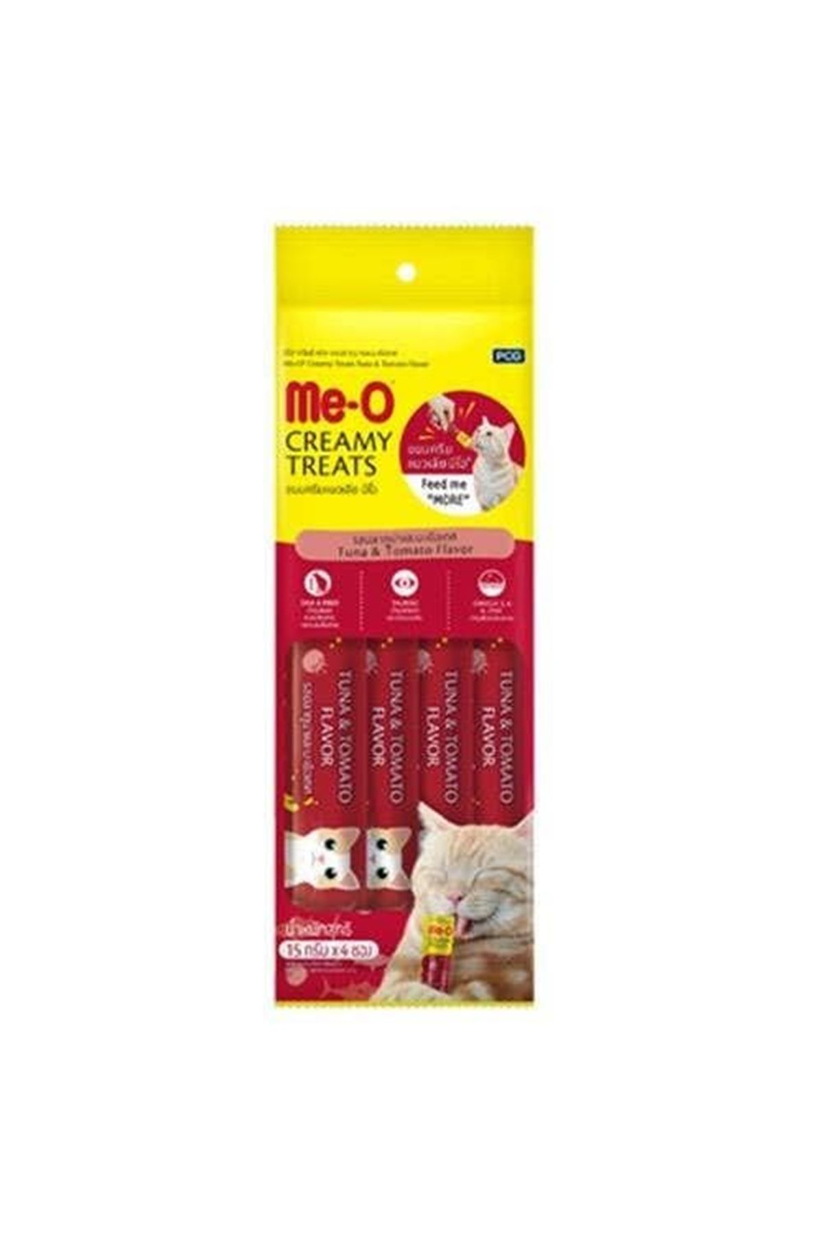 Me-O Kedi Ödülü Treat Ton Balığı & Domates 4*15 G