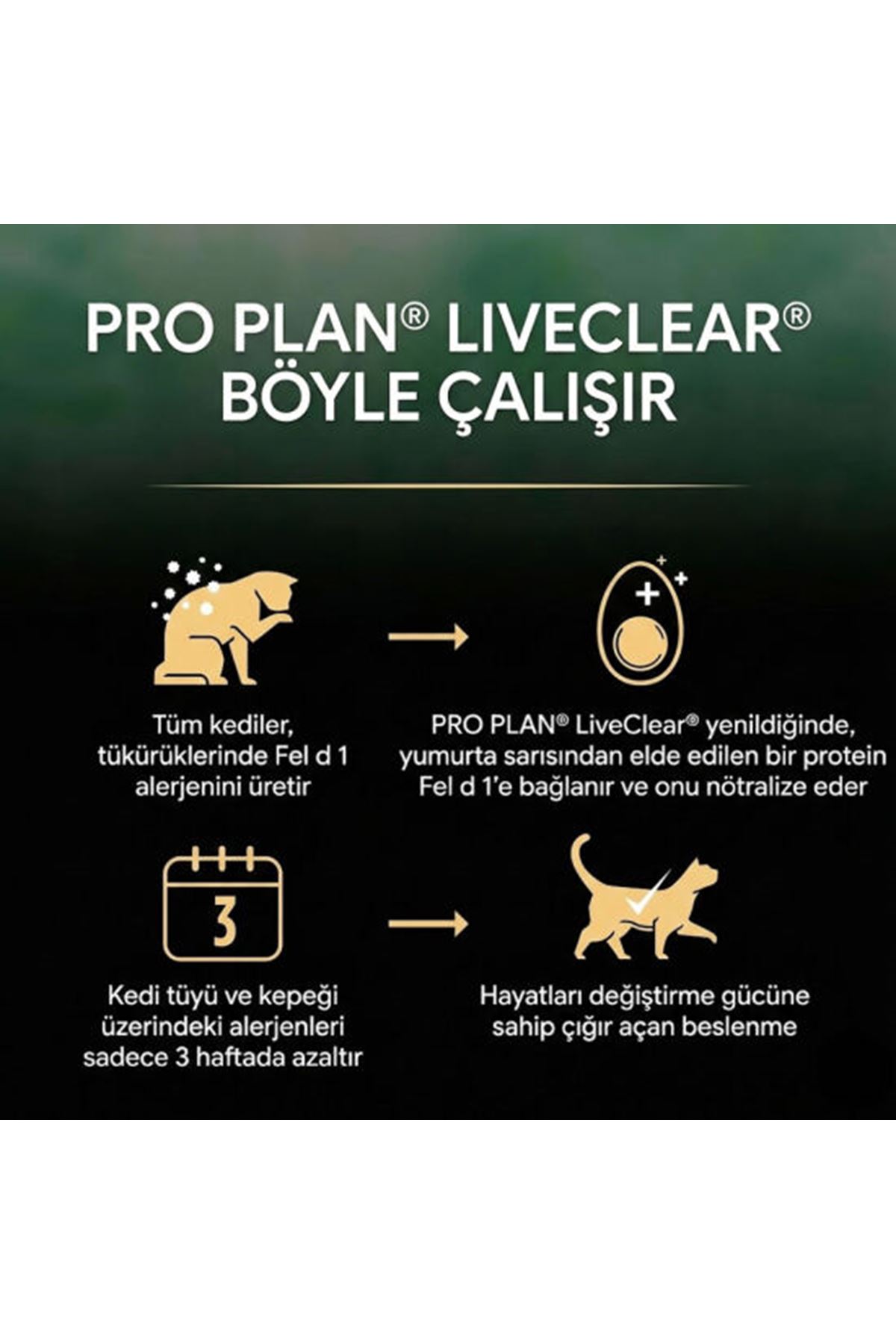 Proplan Yavru Kedi Maması Live Clear Hindili 1.4Kg