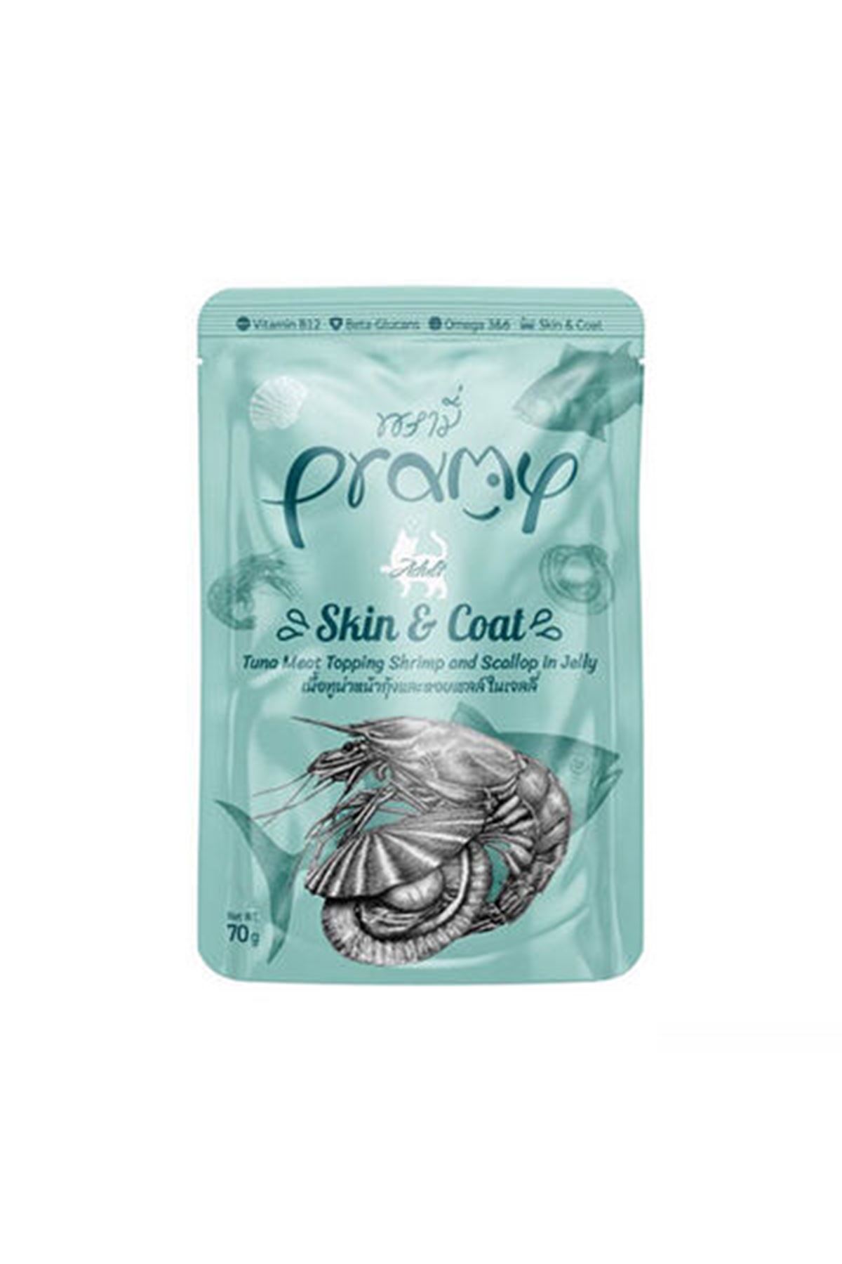 Pramy Kısır Kedi Maması Karides, Deniz Taraklı 70G