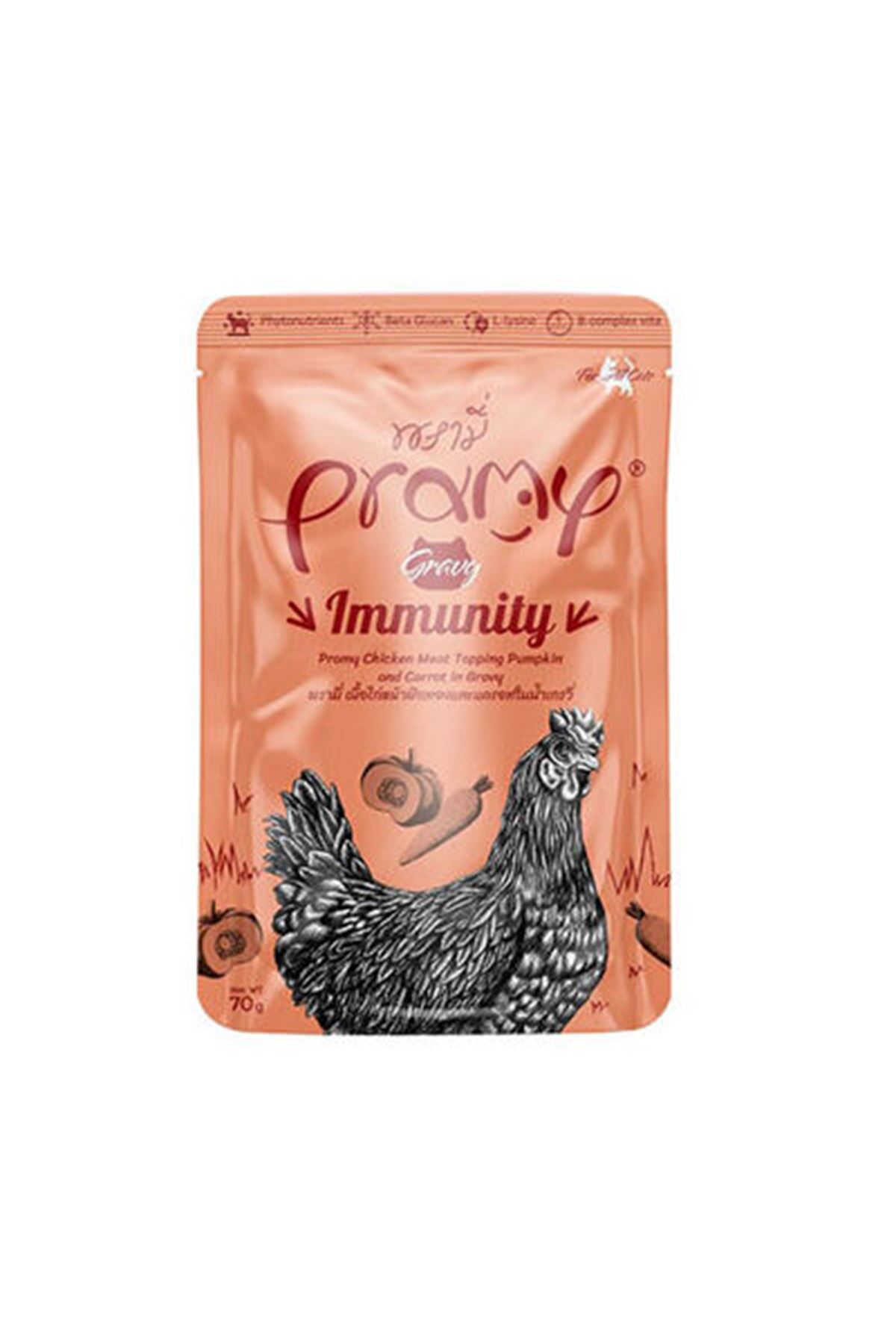 Pramy Kedi Maması Tavuk, Bal Kabak Ve Havuçlu 70 G