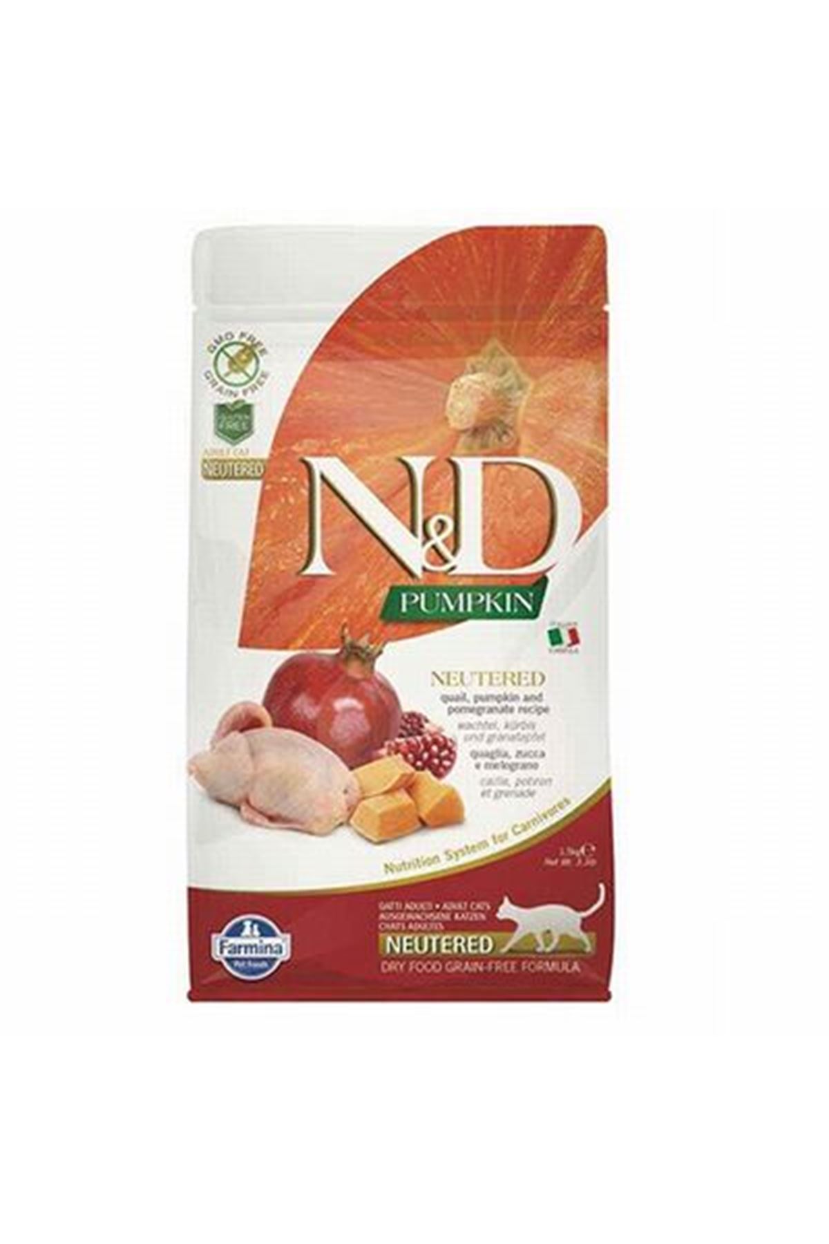 N&D Kısır Kedi Maması Tahılsız Bıldırcın Nar 5 Kg