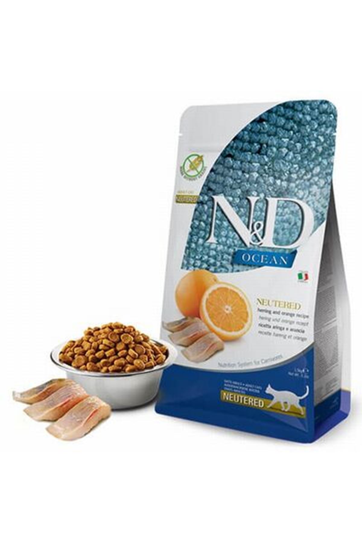N&D Kısır Kedi Maması Ringa Balık, Portakallı 5 Kg