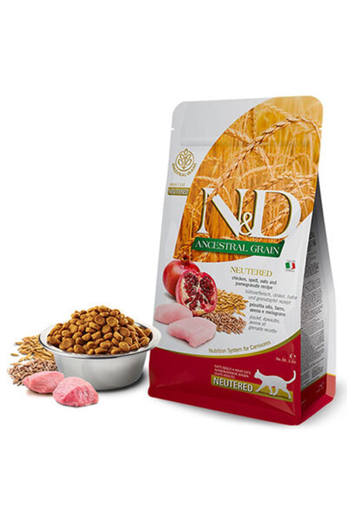 N&D Kısır Kedi Mama Düşük Tahıllı Tavuk Nar 1.5 Kg