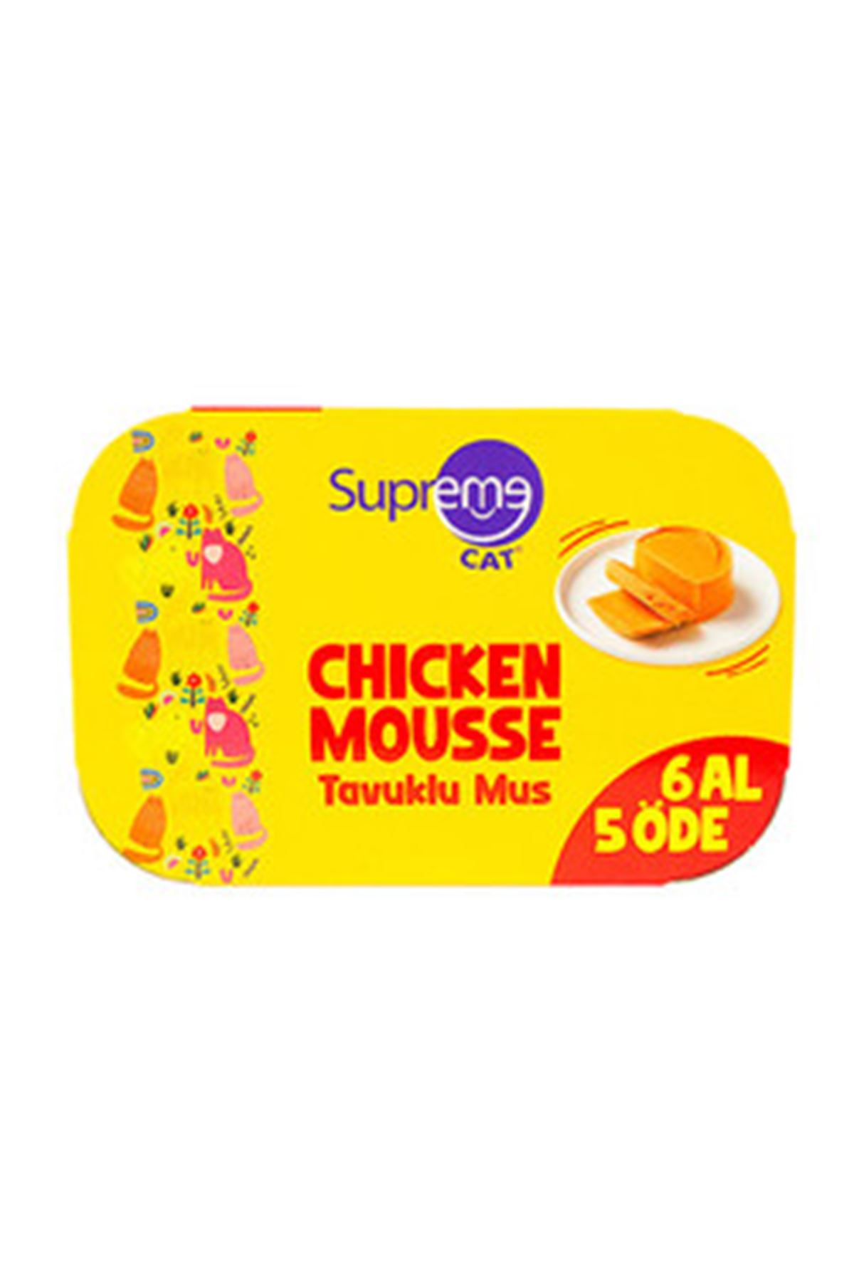 Supreme Kedi Yaş Maması Tavuklu 6 Al 5 Öde 85 G