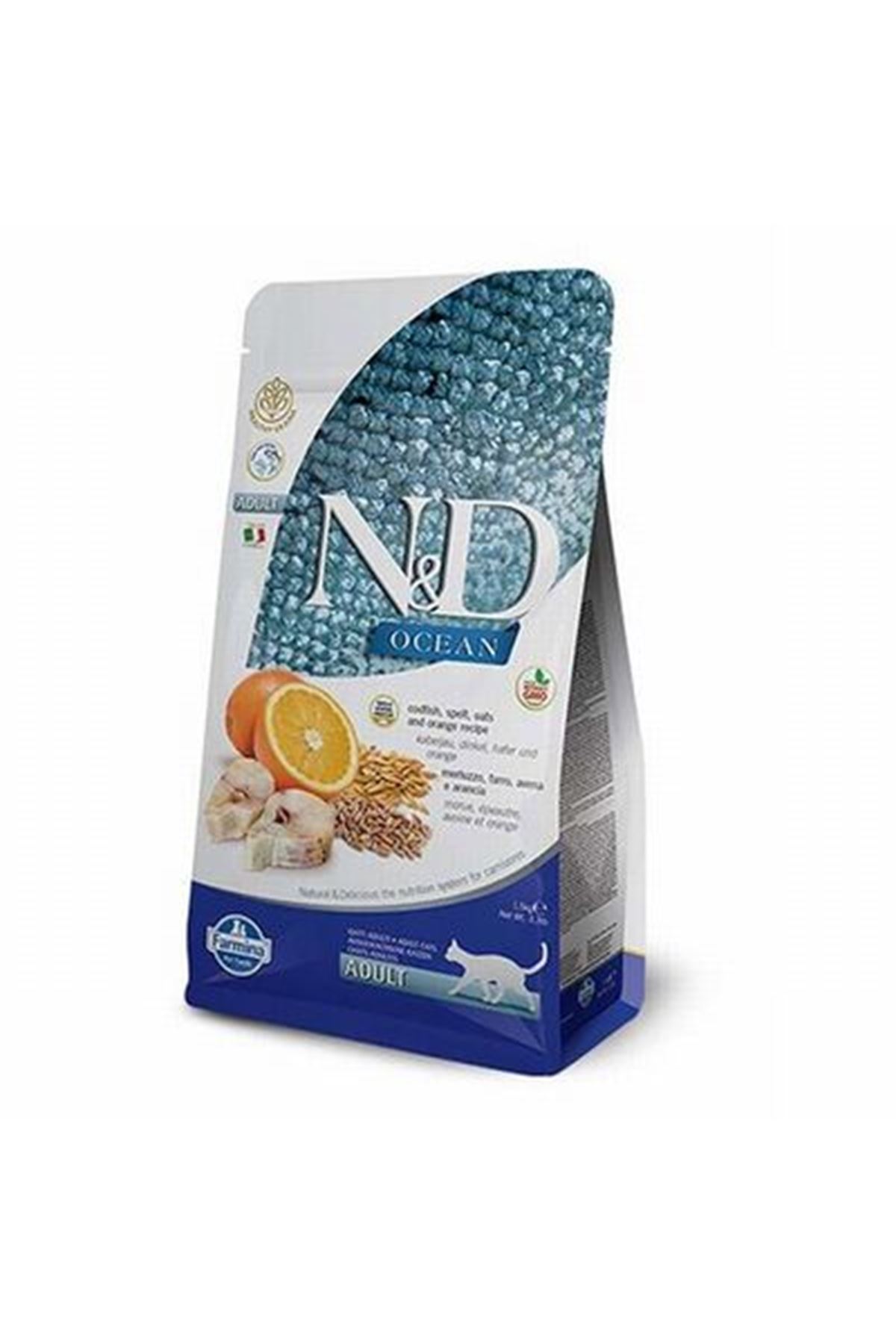 N&D Kedi Maması Morina Balığı Portakal 1.5 Kg