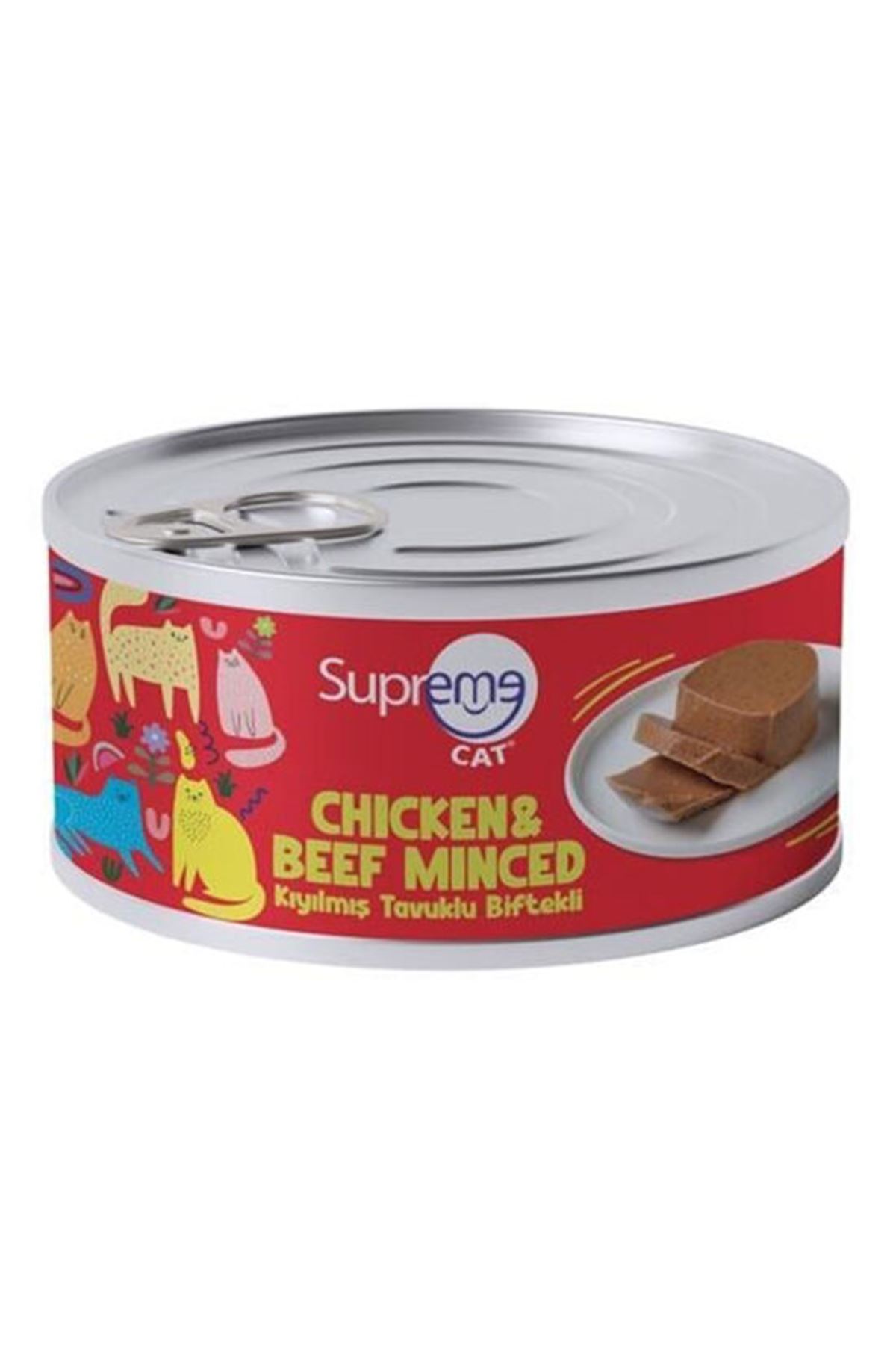 Supreme Kedi Yaş Maması Tavuklu Ve Biftekli 85 G