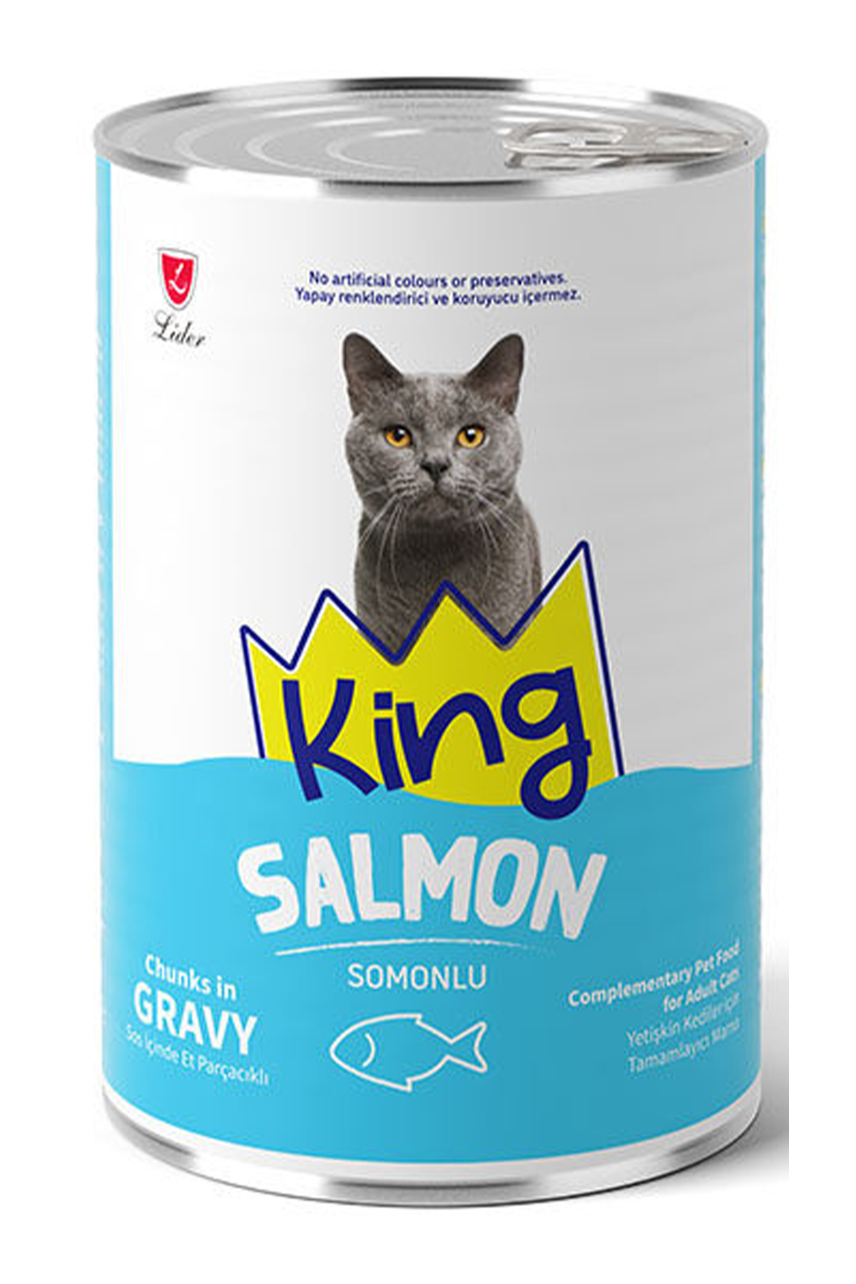 King Kedi Yaş Maması Et Parçacıklı Somonlu 400 G