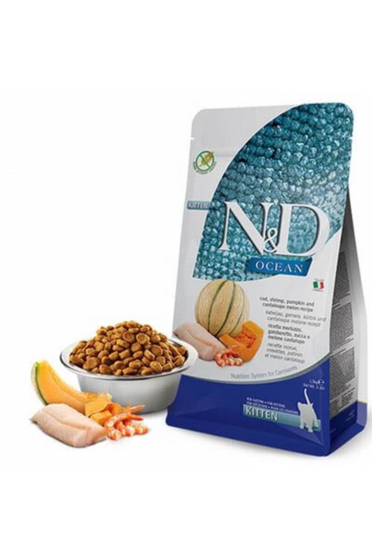 N&D Yavru Kedi Maması Balık,BalKabak Karides 1.5Kg