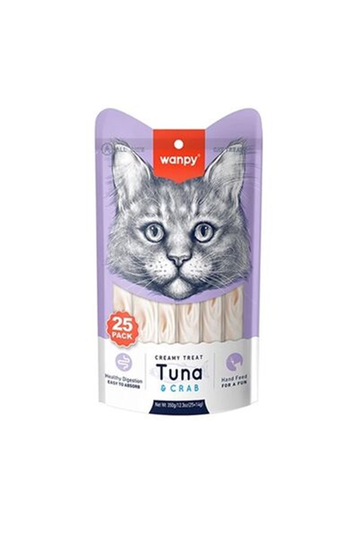 Wanpy Kedi Krema Ton Balıklı, Yengeçli 5*14 G