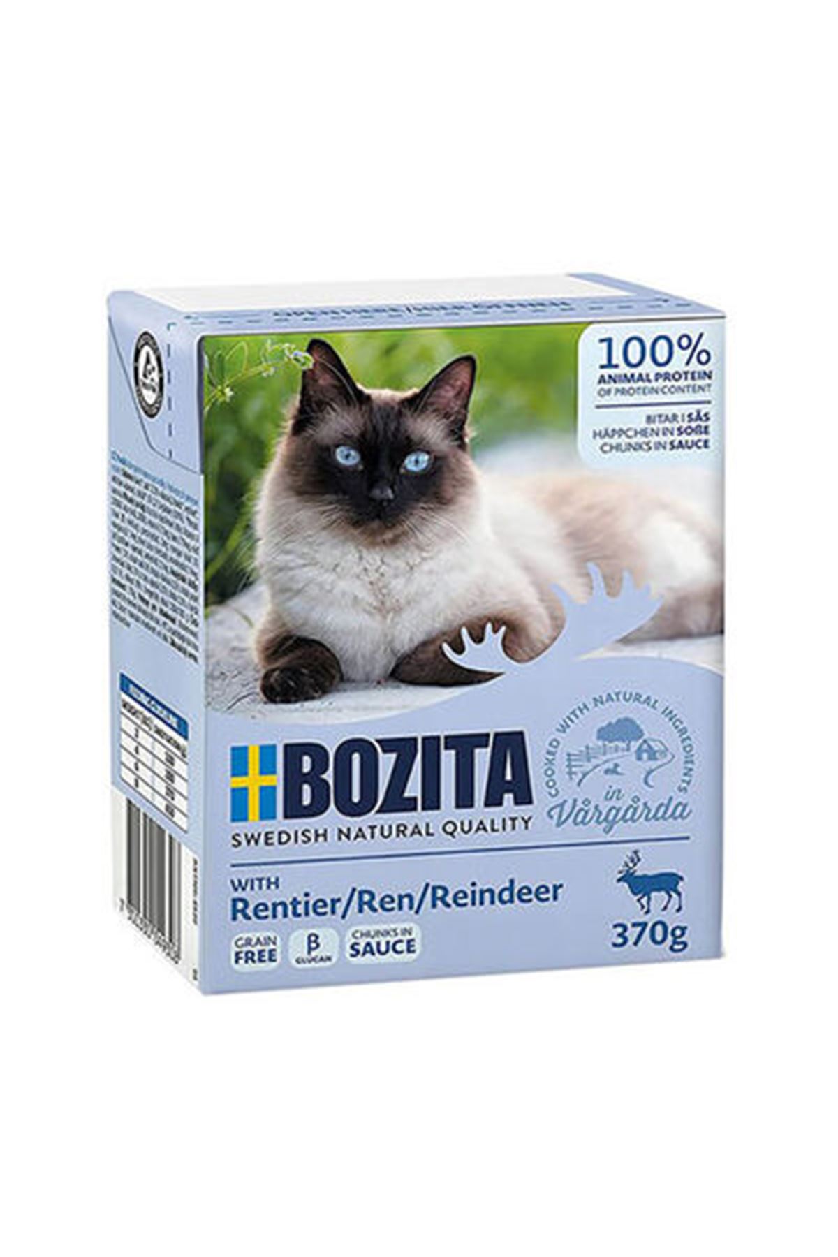 Bozita Kedi Yaş Maması Ren Geyiği Etli 370 G