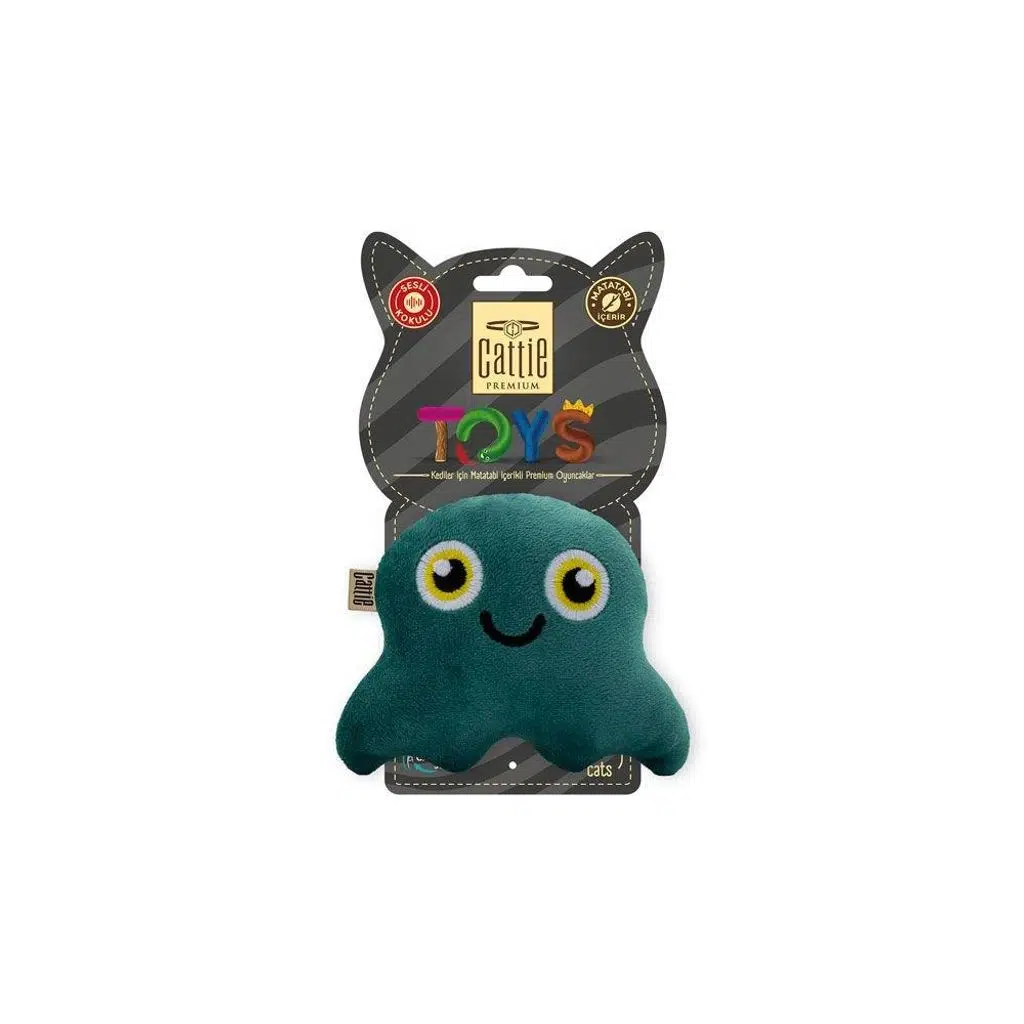 Cattie Kedi Oyuncağı Matatabili Peluş Ahtapot 11Cm