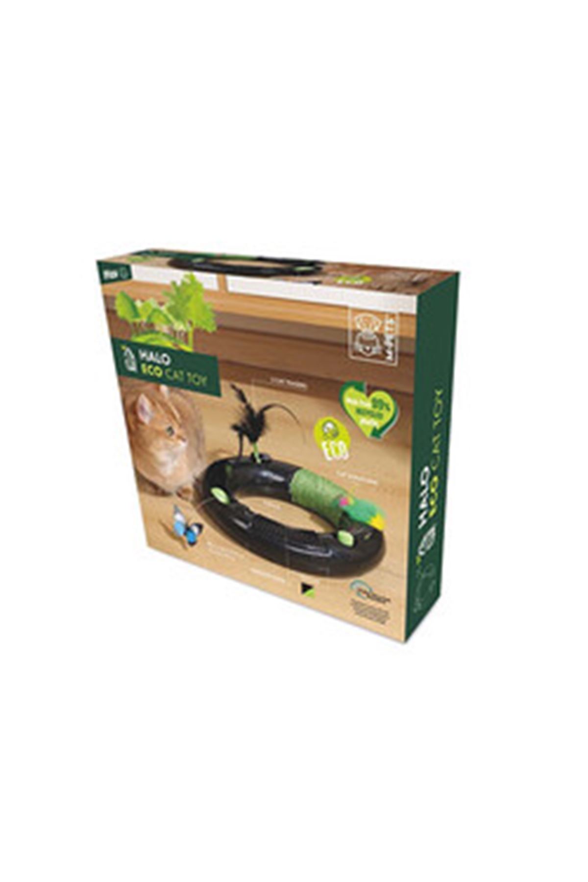 M-Pets Kedi Oyuncağı Halo Eco Siyah 30*30*5.5 Cm