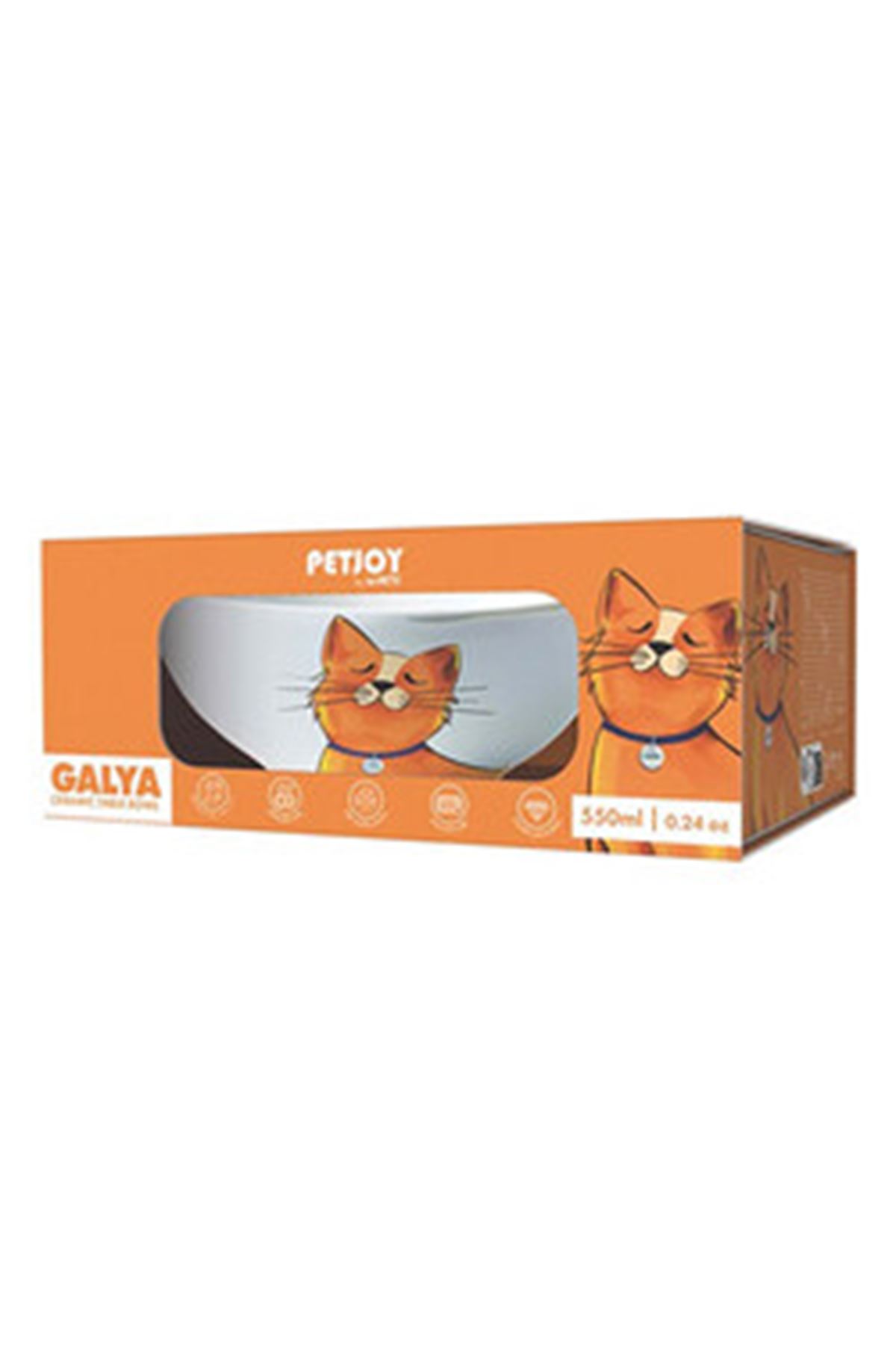 M-Pets Kedi Mama Ve Su Kabı Galya Seramik 550 Ml