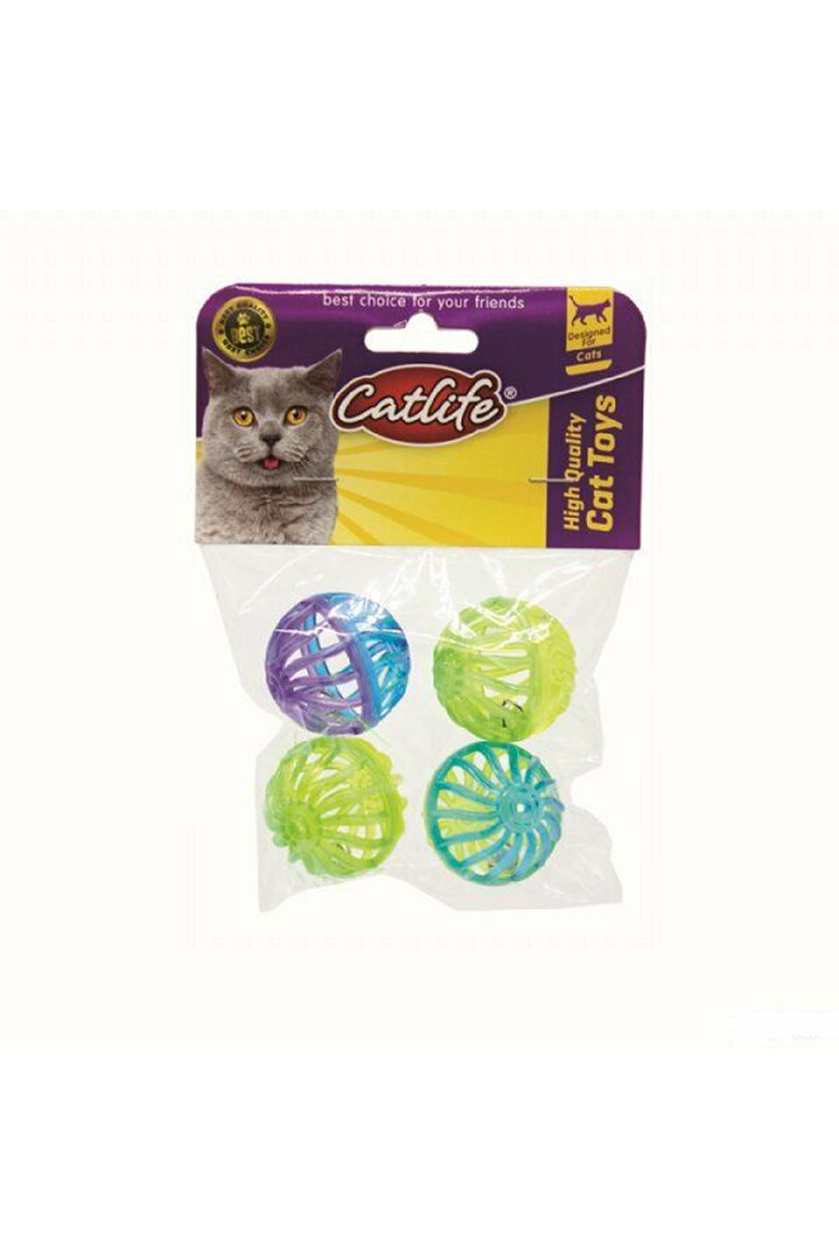 Catlife Kedi Oyuncağı Zilli Top 4'Lü