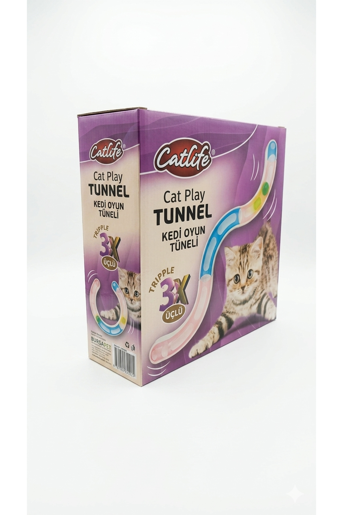 Catlife Kedi Oyuncağı Oyun Tüneli Üçlü