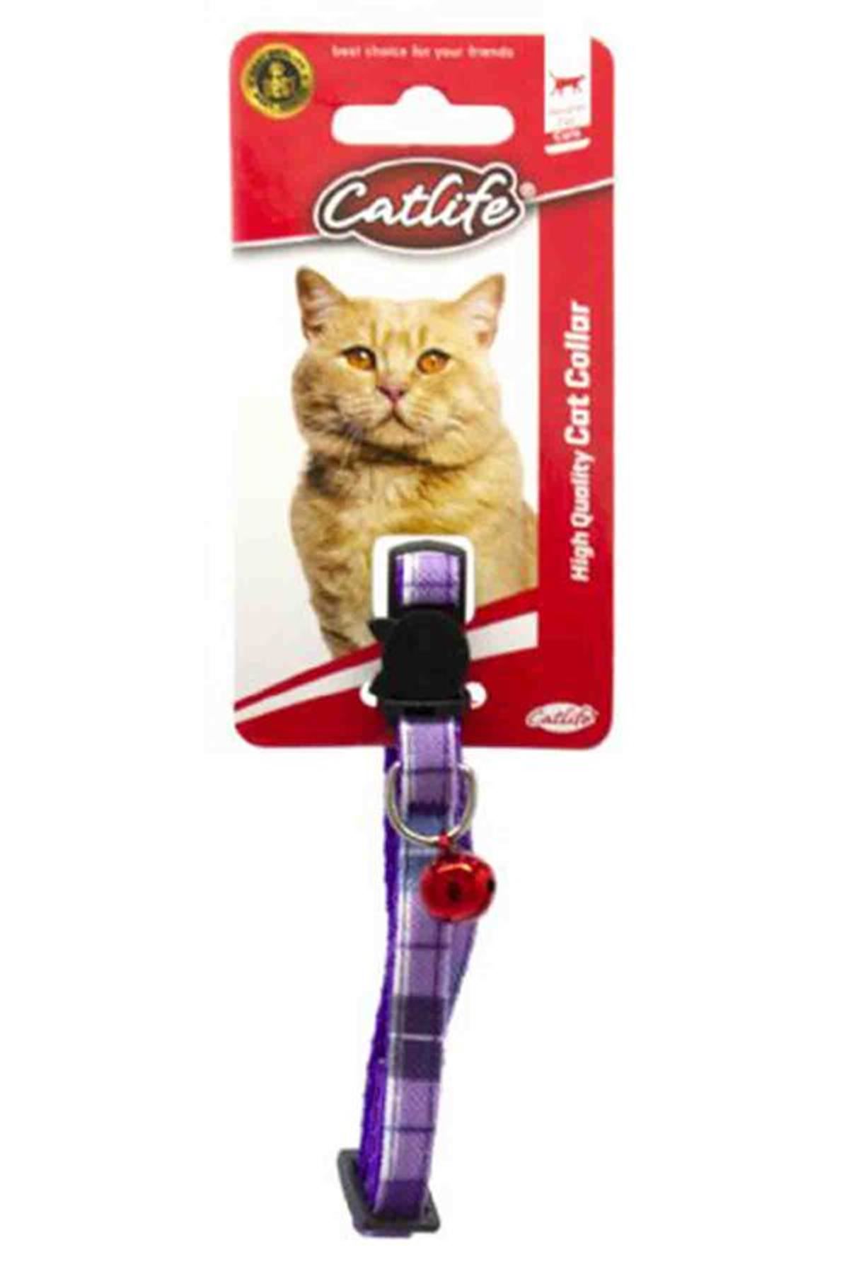 Catlife Kedi Boyun Tasma Zilli Karışık Renk Desen