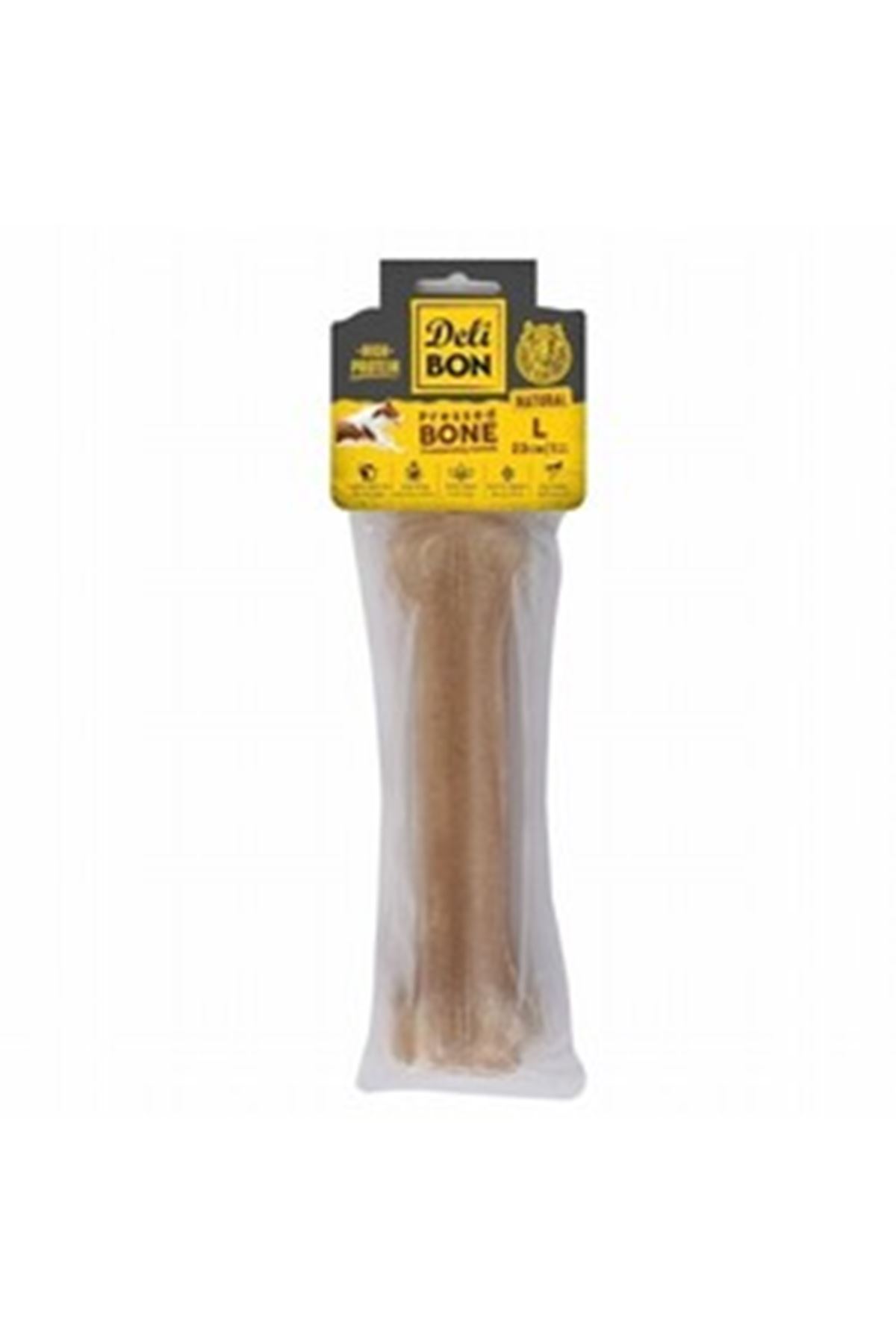 Delibon Köpek Ödül Deri Pres Kemik Naturel (M)22Cm