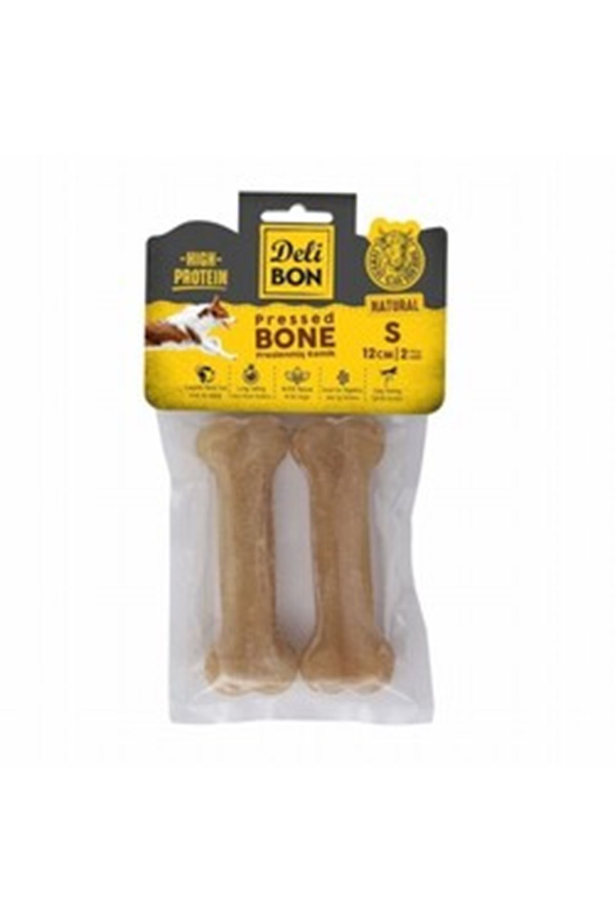 Delibon Köpek Ödül Pres Kemik Naturel (S) 2Li 12Cm