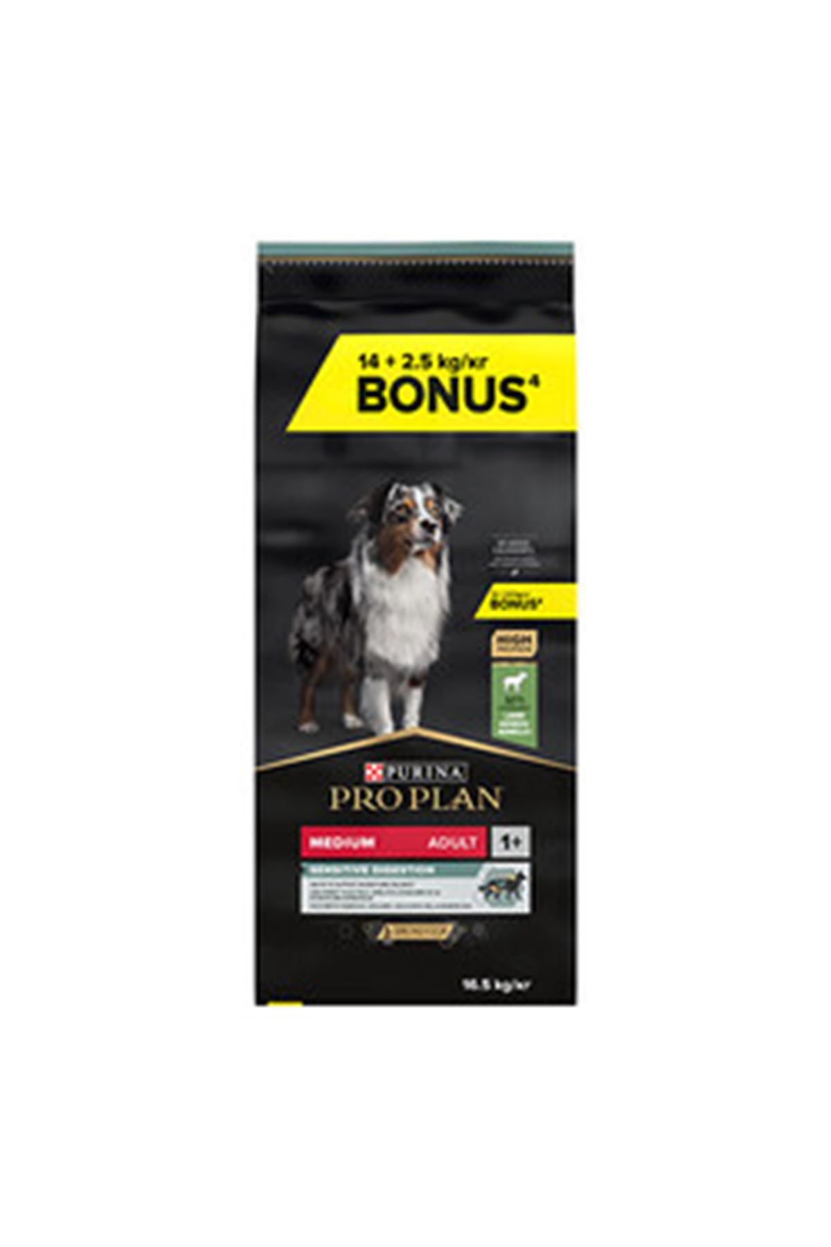 Proplan Köpek Maması Orta Irk Kuzulu 14 Kg + 2.5Kg