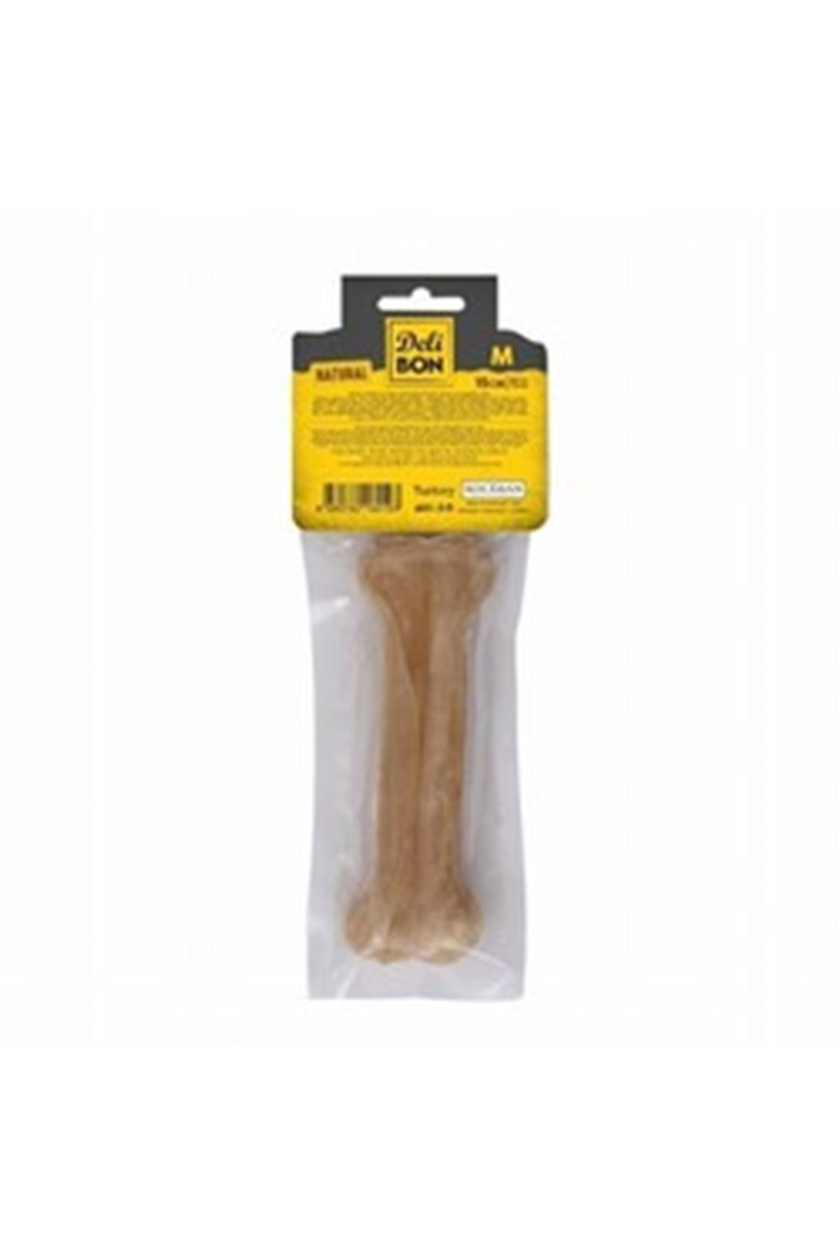 Delibon Köpek Ödül Deri Pres Kemik Naturel(M) 15Cm