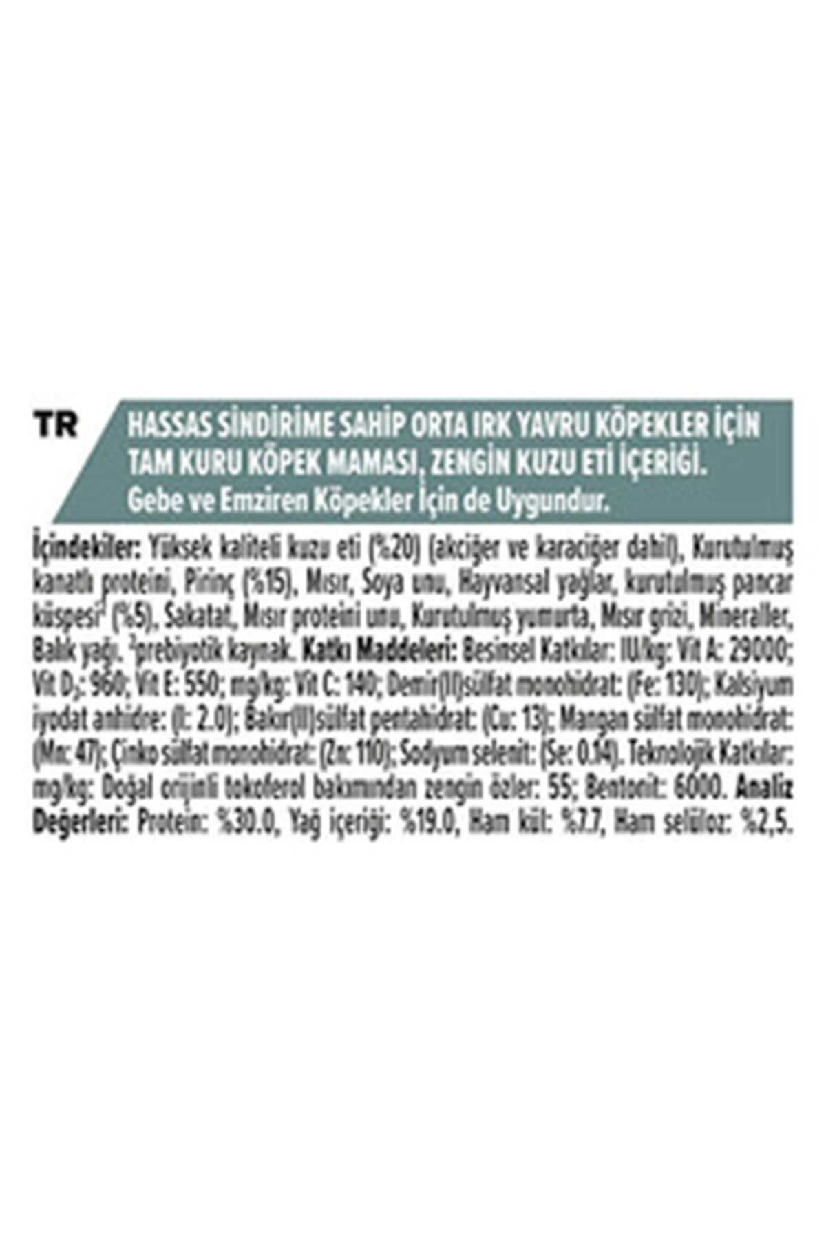 Proplan Yavru Köpek Mama Orta Irk Kuzu,Pirinç 12Kg