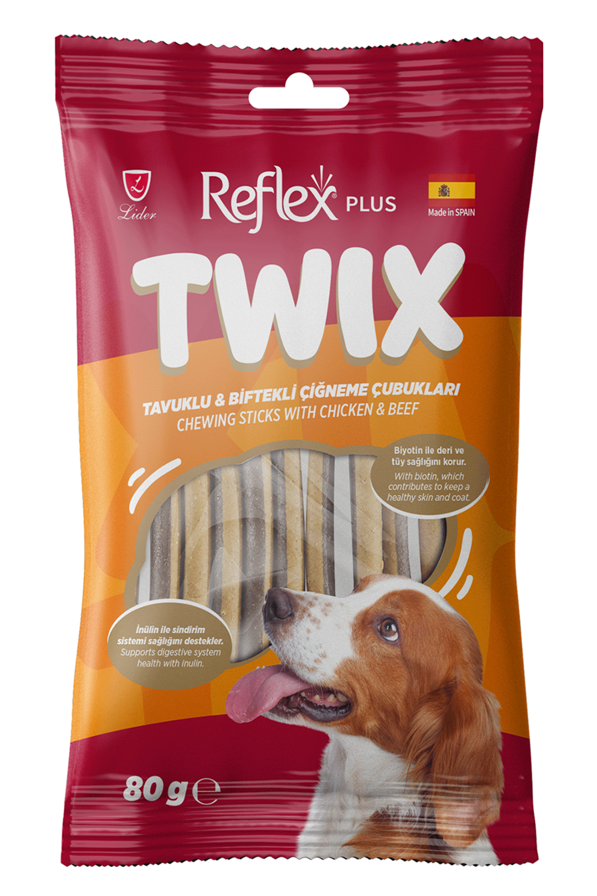 Reflex Plus Köpek Ödül Maması Tavuk, Biftekli 80 G