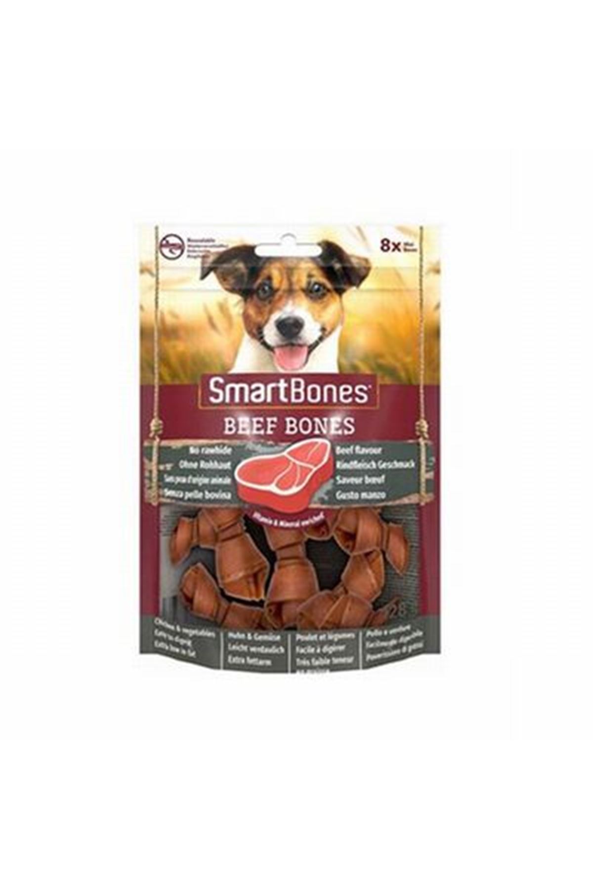 SmartBones Köpek Ödül Kemiği Sığır Etli Mini 8'Li