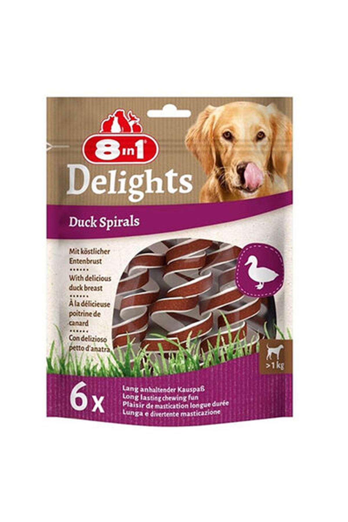 8IN1 Delights Köpek Ödül Maması Ördekli 6*60 G