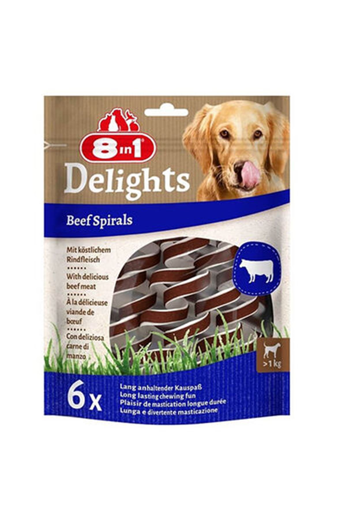 8IN1 Delights Köpek Ödül Maması Sığır Etli 6*60 G