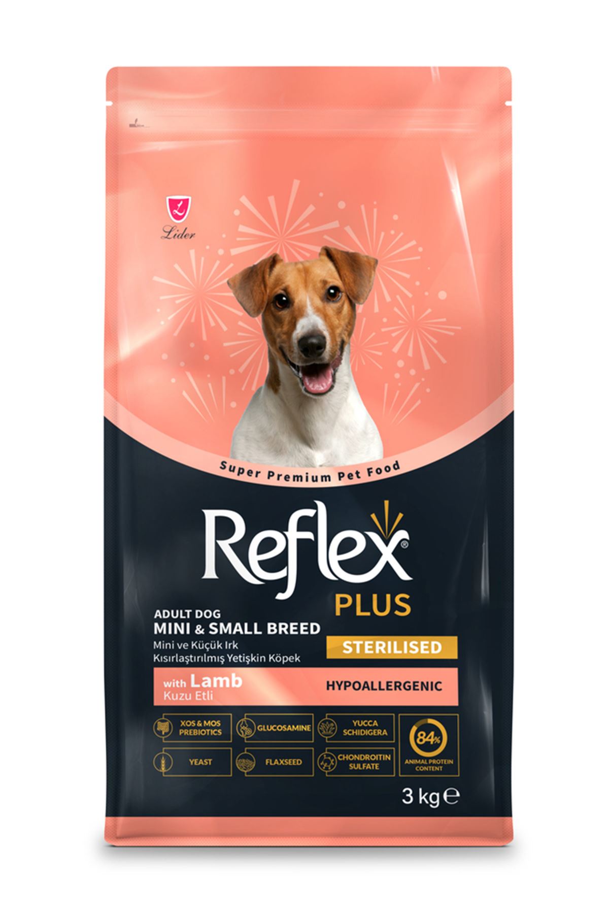 ReflexPlus Kısır Köpek Mama Mini,Küçük Kuzulu 3Kg