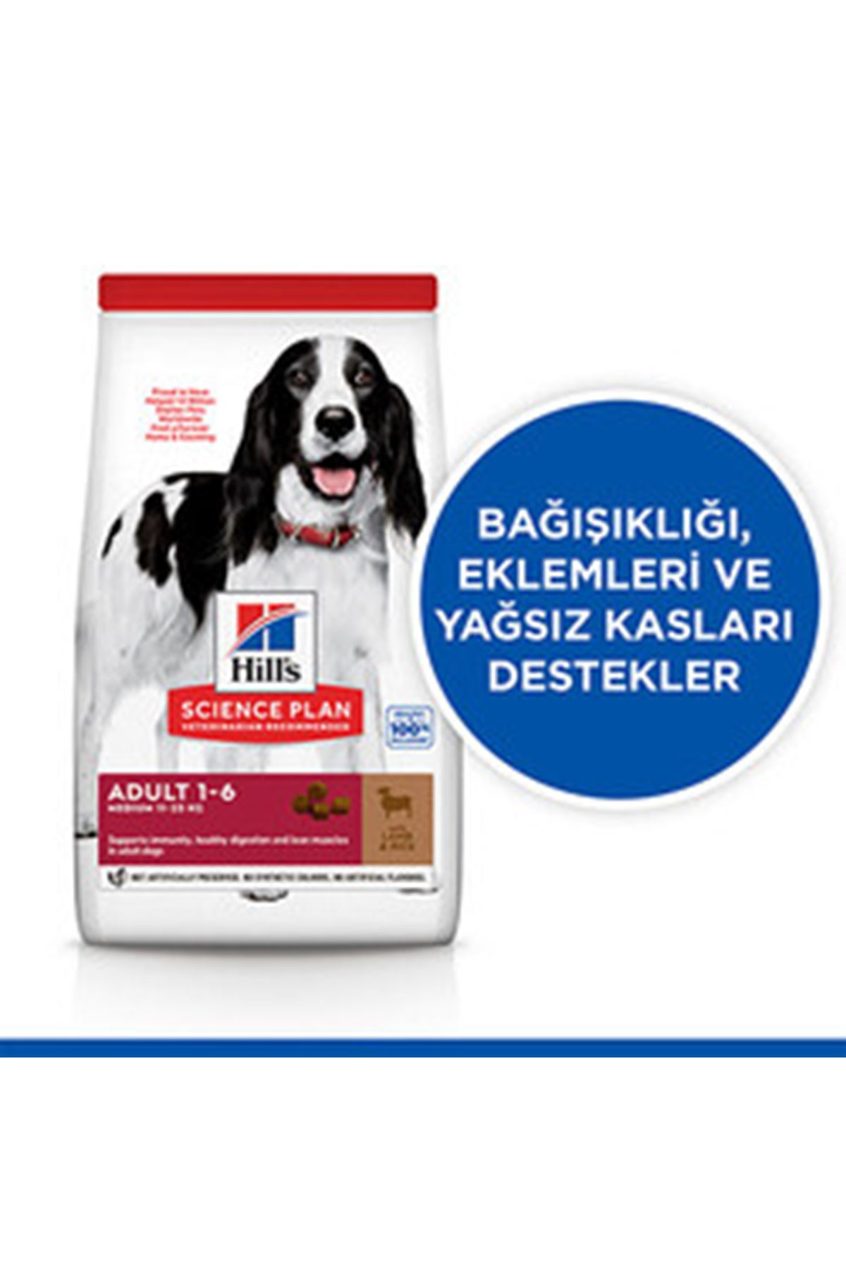 Hill's Köpek Maması Orta Irk Kuzu, Pirinçli 2.5 Kg