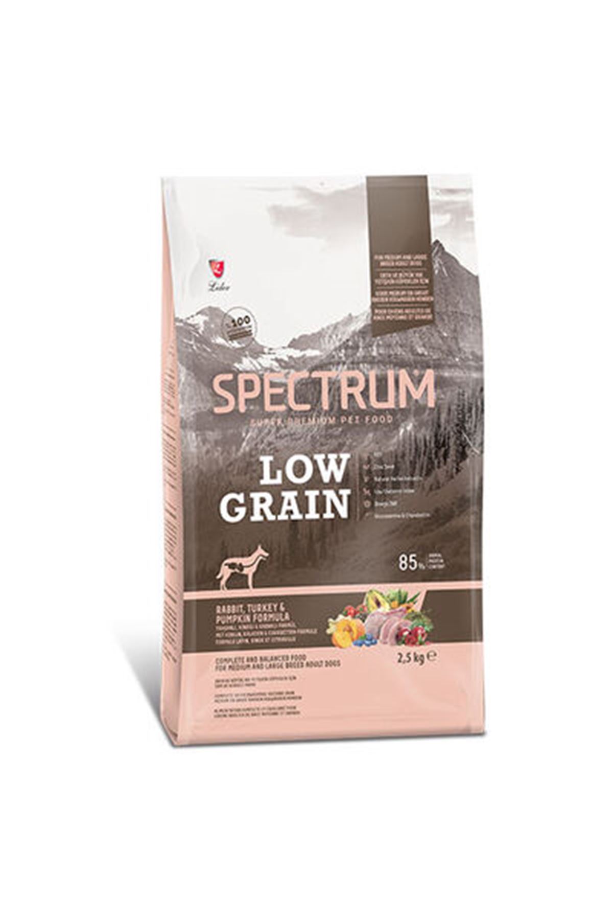 Spectrum Köpek Mama Tavşan,Hindi, Bal Kabak 2.5 Kg