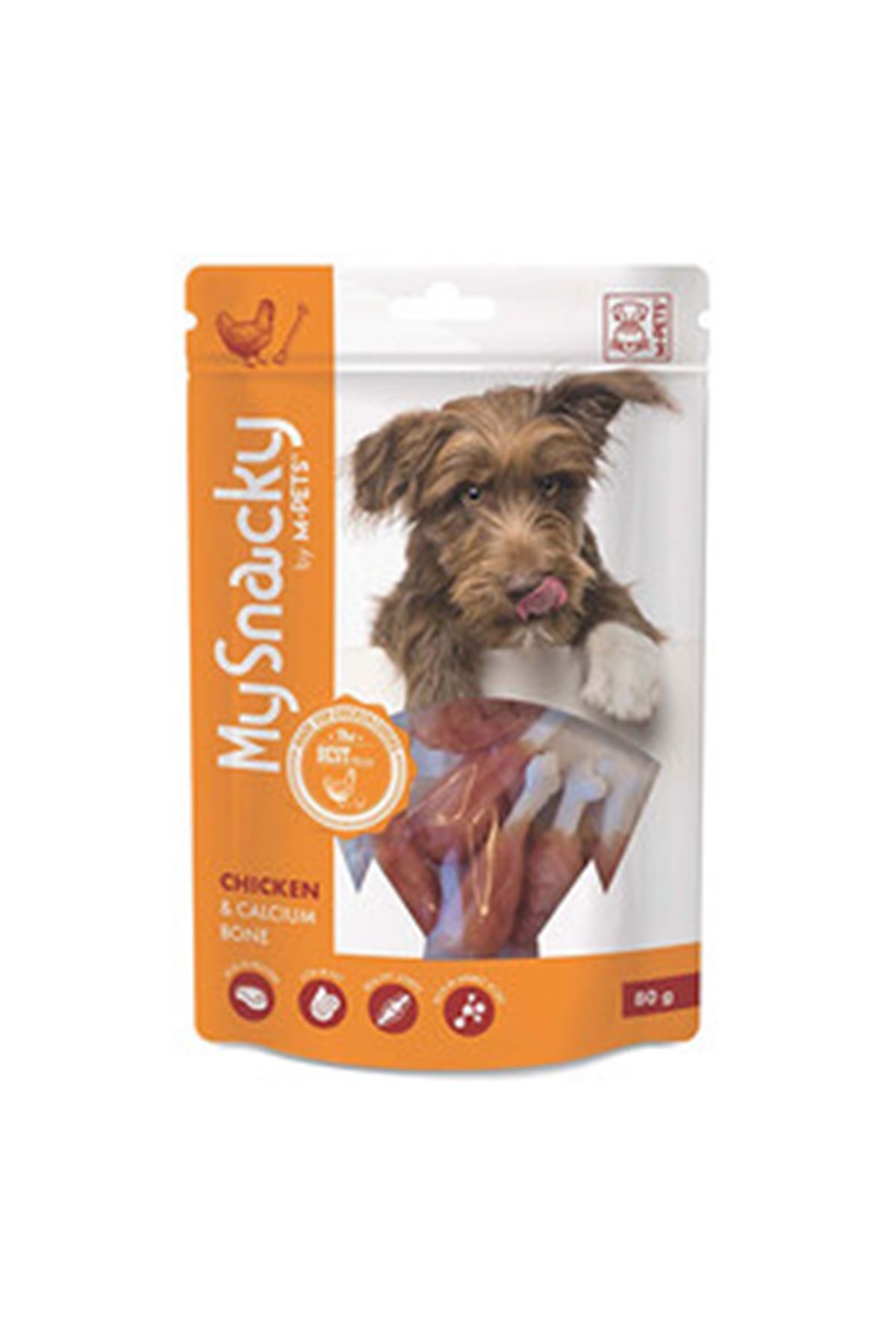 M-Pets Köpek Ödül Kalsiyumlu Kemik Tavuklu 80 G
