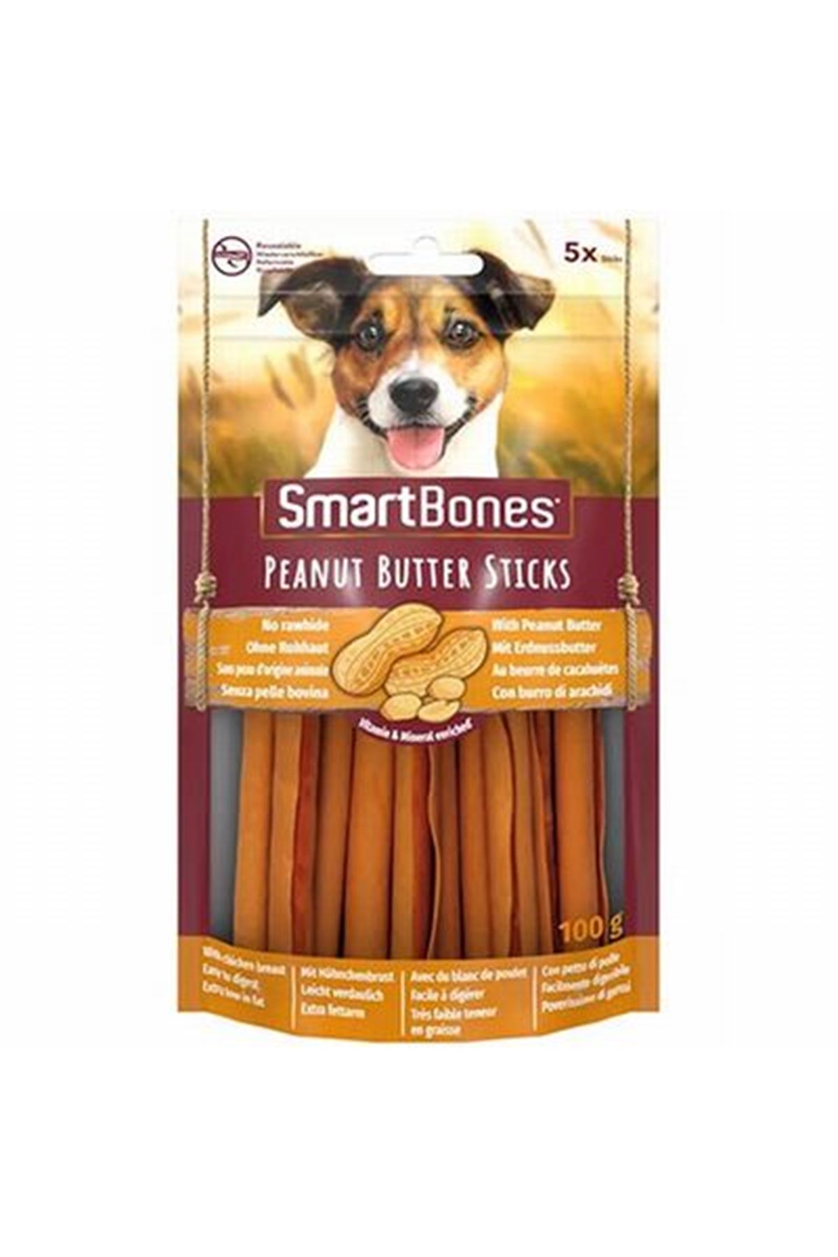 Smart Bones Köpek Ödül Maması Yer Fıstıklı 5*100 G